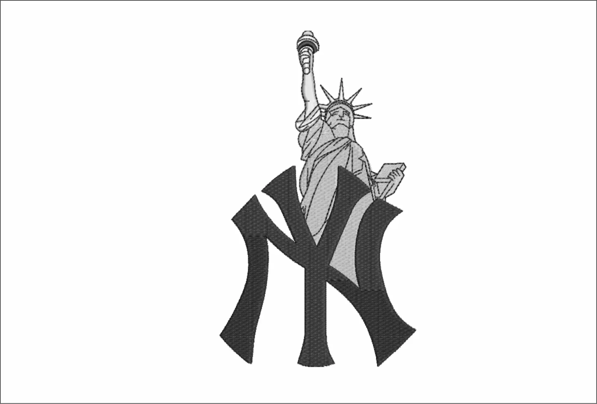 New York Yankees Statue of Liberty - Major league Baseball logo - MLB embroidery machine pattern embroidery file - instant download