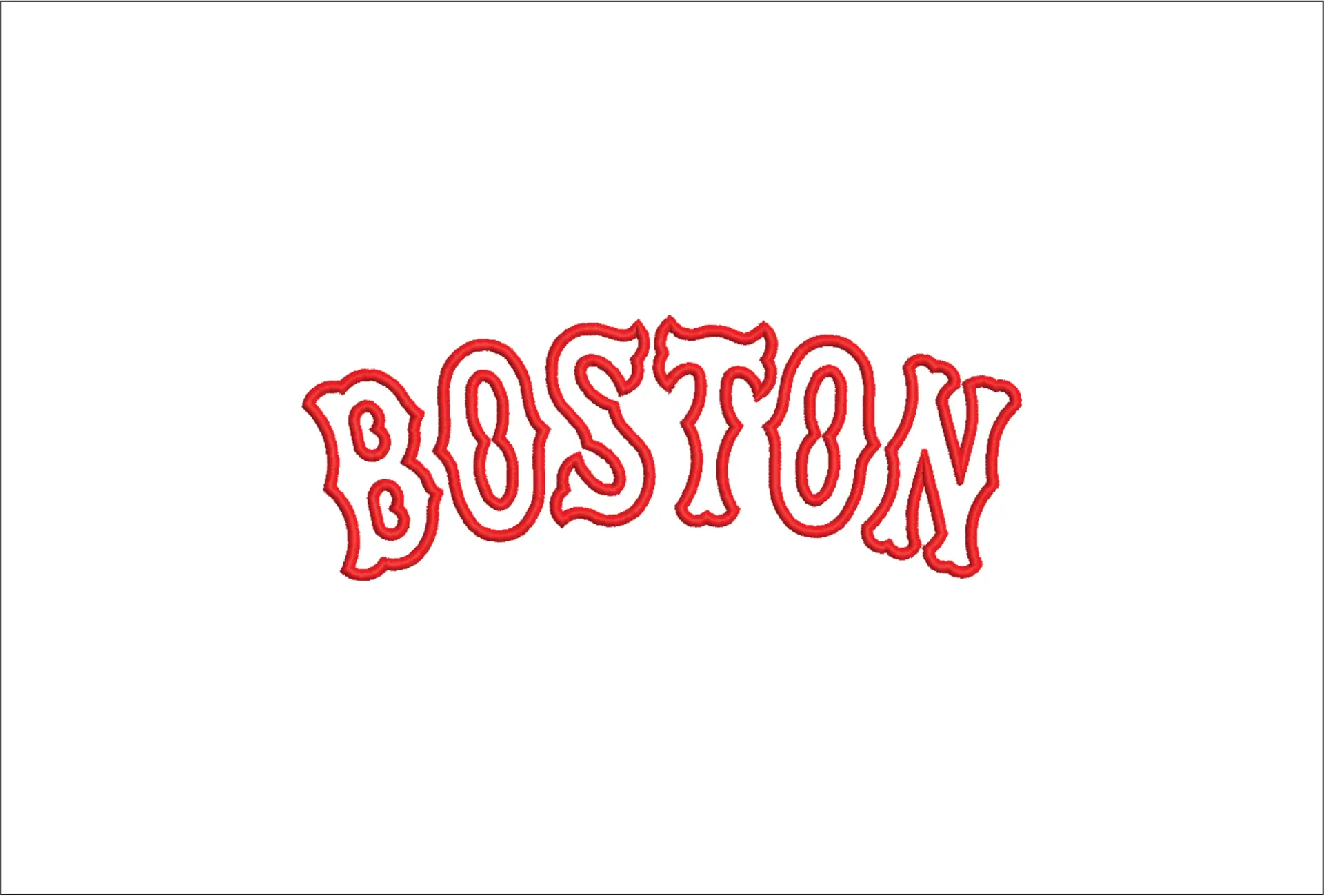 Boston Red Sox Text - Major league Baseball logo - MLB embroidery machine pattern embroidery file - instant download
