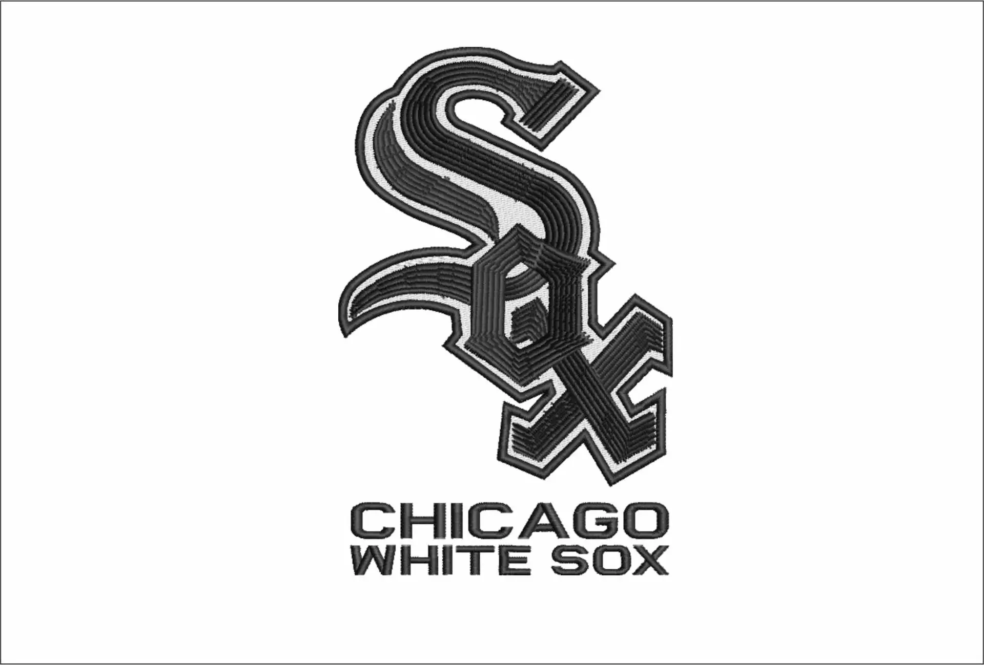 Chicago White Sox - Major league Baseball logo - MLB embroidery machine pattern embroidery file - instant download