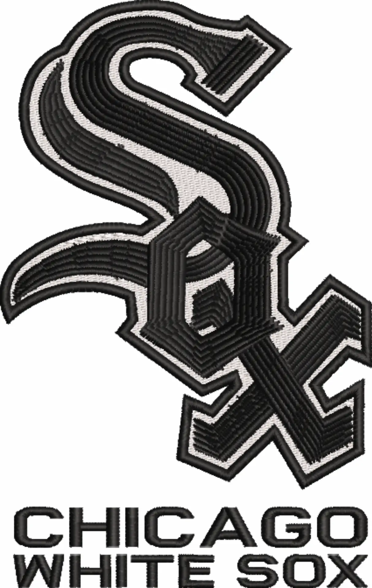 Chicago White Sox - Major league Baseball logo - MLB embroidery machine pattern embroidery file - instant download — view 2