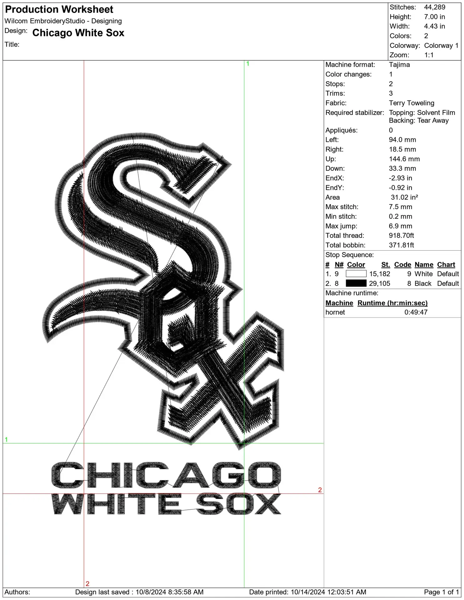 Chicago White Sox - Major league Baseball logo - MLB embroidery machine pattern embroidery file - instant download — view 3