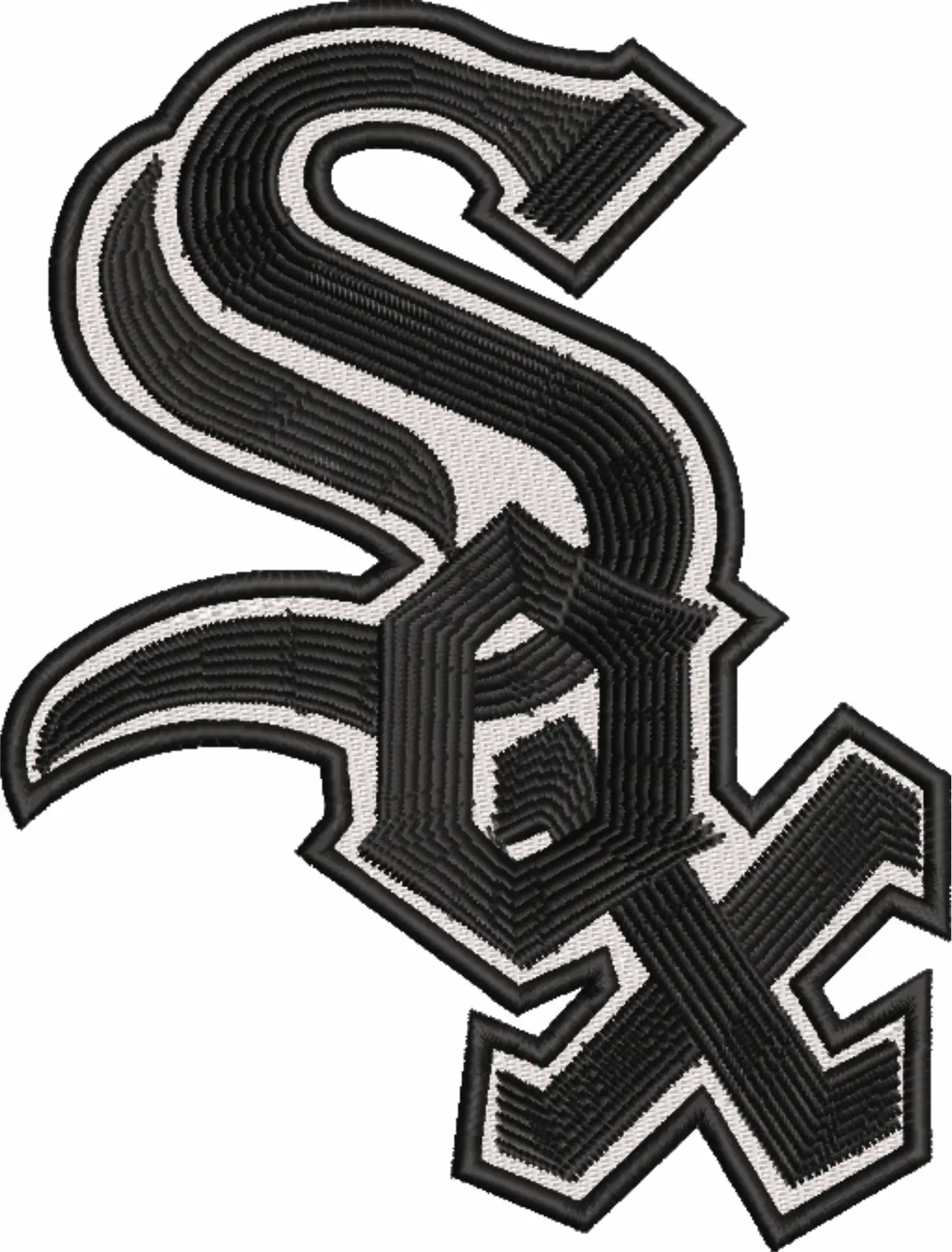 Chicago White Sox - Major league Baseball logo - MLB embroidery machine pattern embroidery file - instant download — view 3