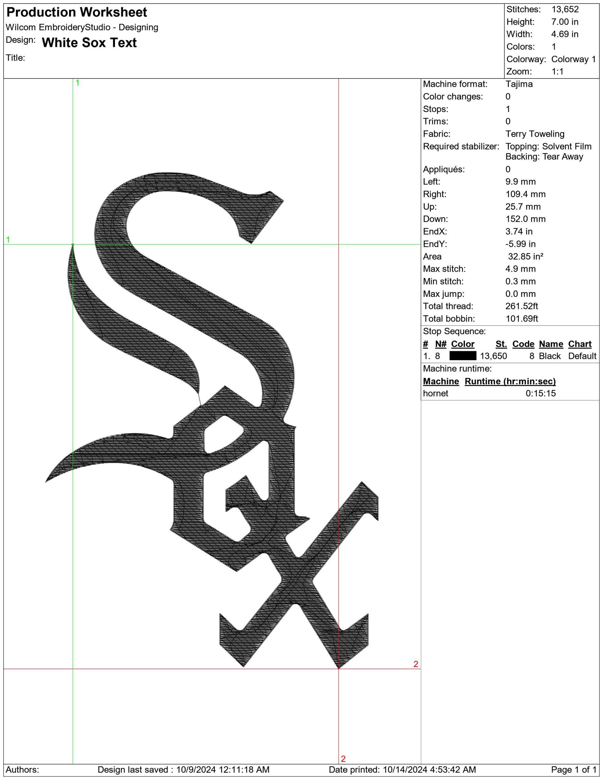 Chicago White Sox - Major league Baseball logo - MLB embroidery machine pattern embroidery file - instant download — view 2