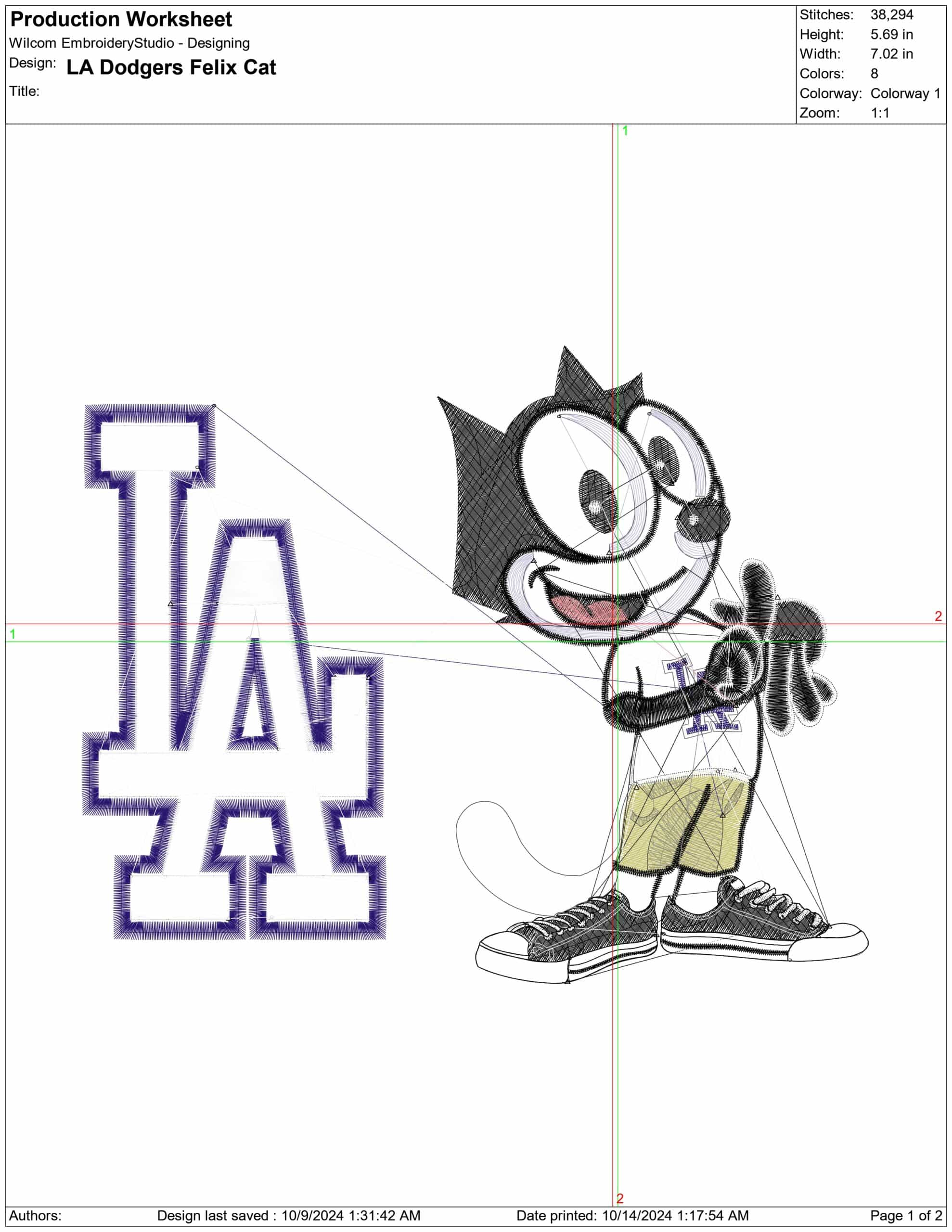 LA Dodgers Felix - Major league Baseball logo - MLB embroidery machine pattern embroidery file - instant download — view 4