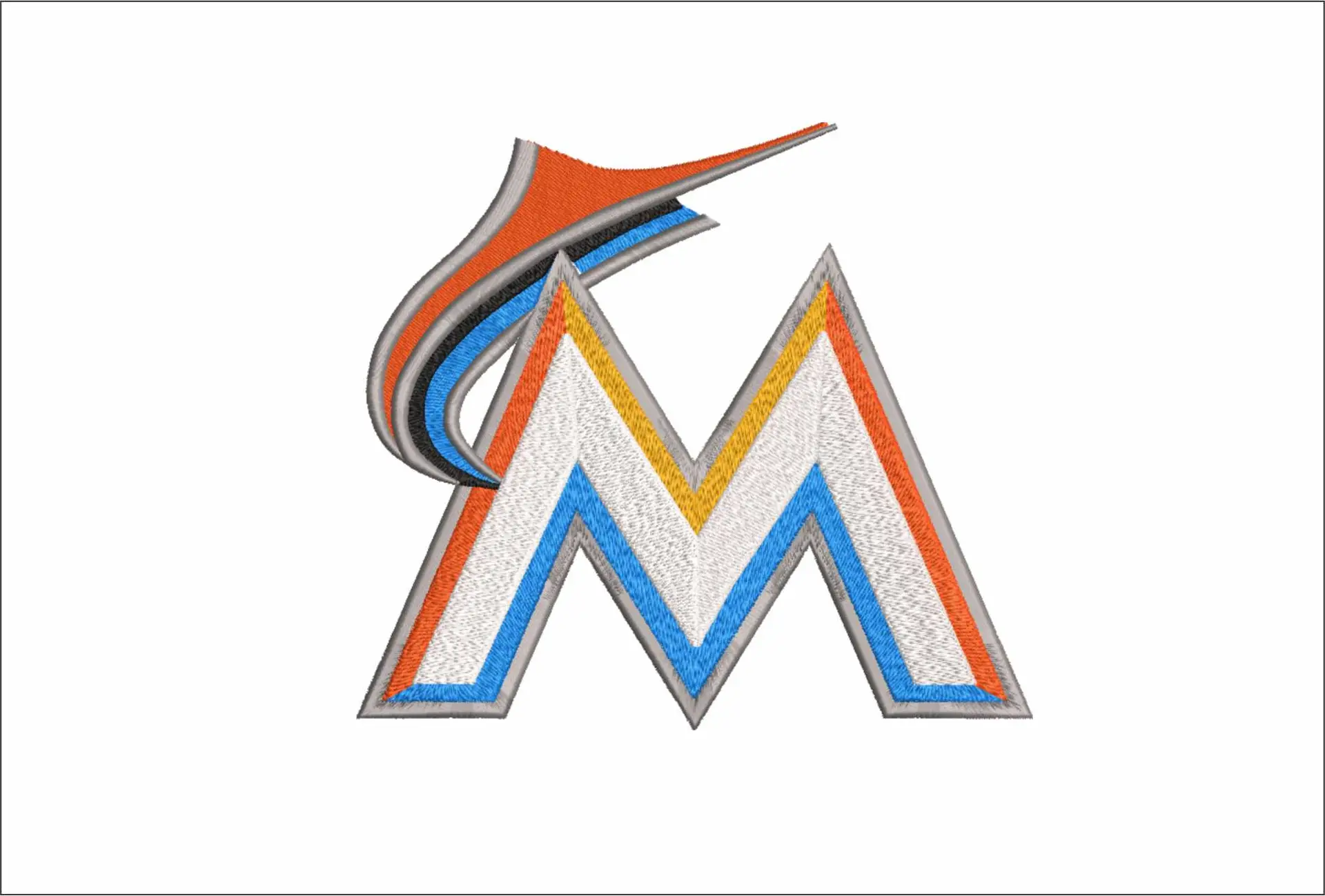 Miami Marlins - Major league Baseball logo - MLB embroidery machine pattern embroidery file - instant download