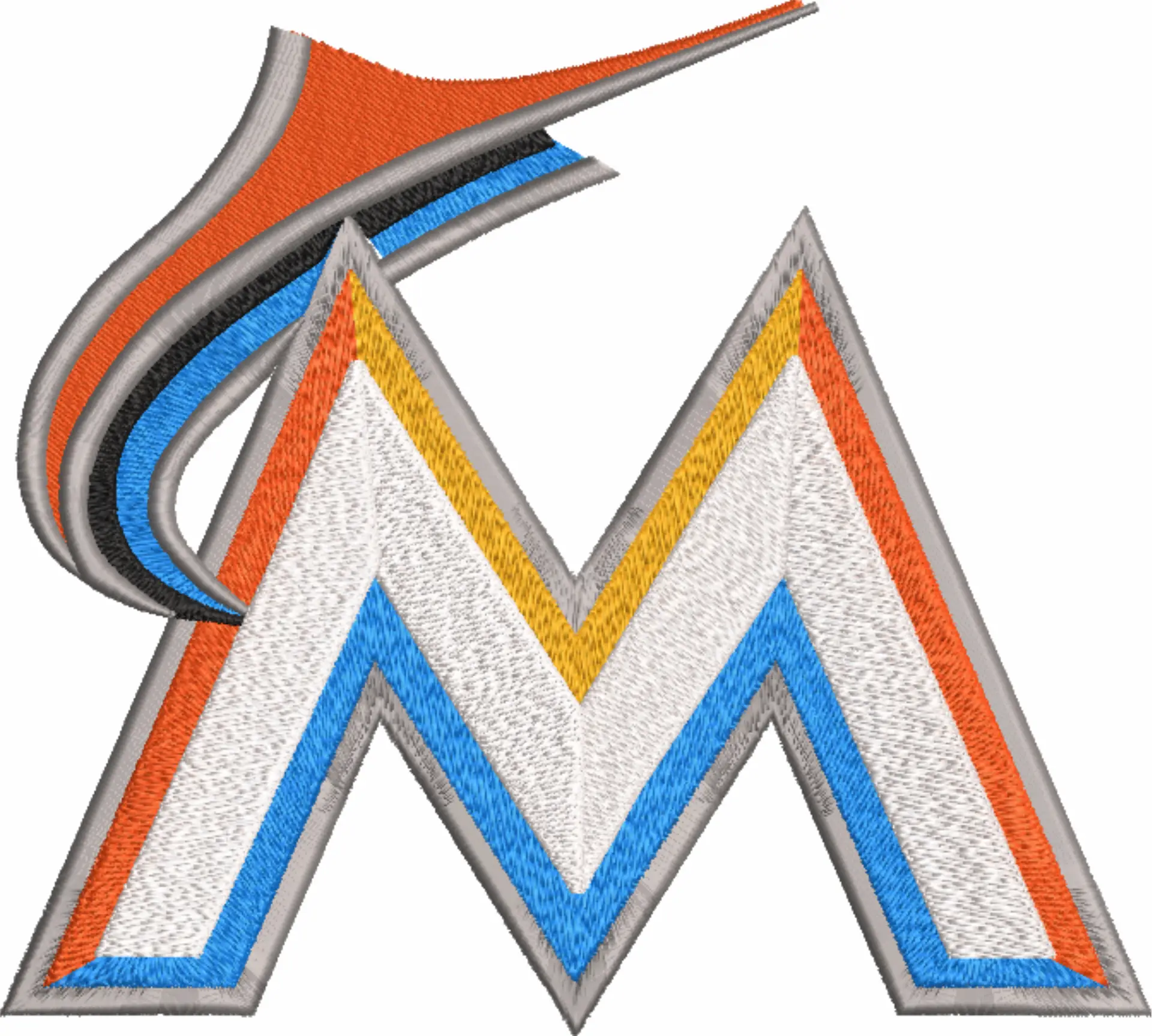 Miami Marlins - Major league Baseball logo - MLB embroidery machine pattern embroidery file - instant download — view 4