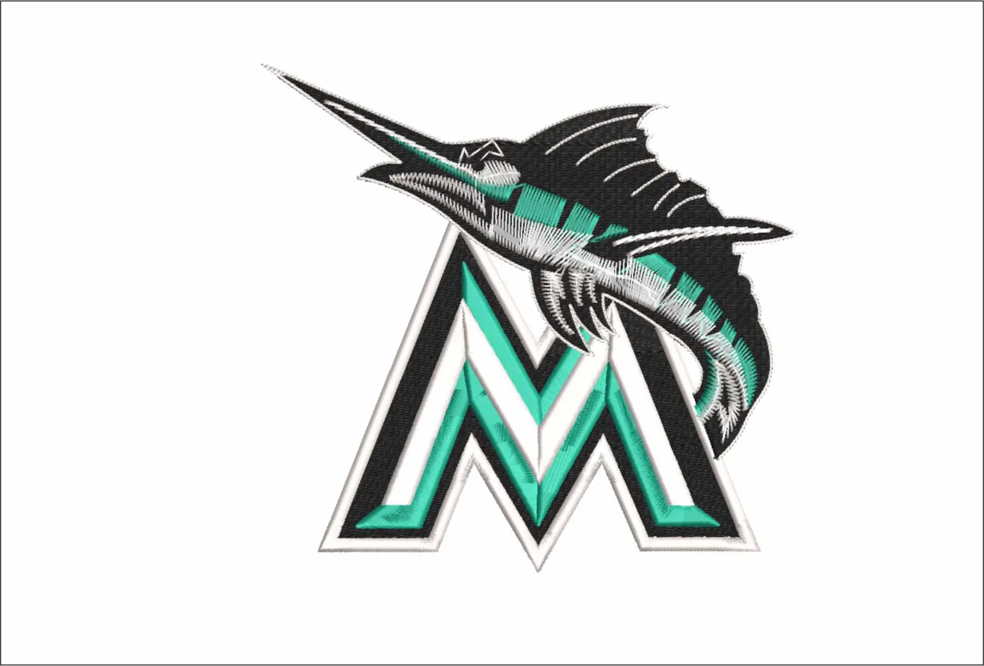 Miami Marlins - Major league Baseball logo - MLB embroidery machine pattern embroidery file - instant download
