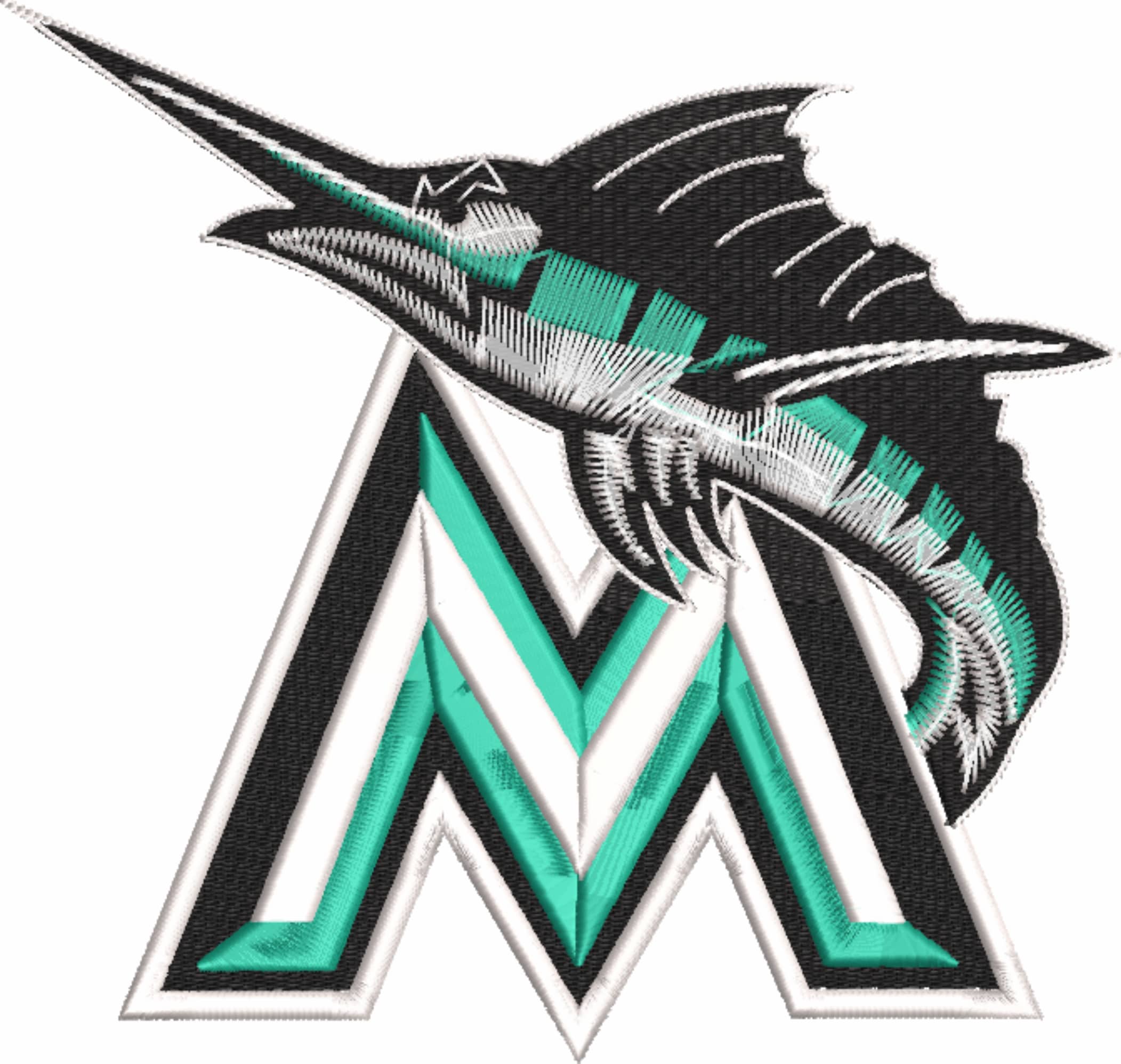 Miami Marlins - Major league Baseball logo - MLB embroidery machine pattern embroidery file - instant download — view 4