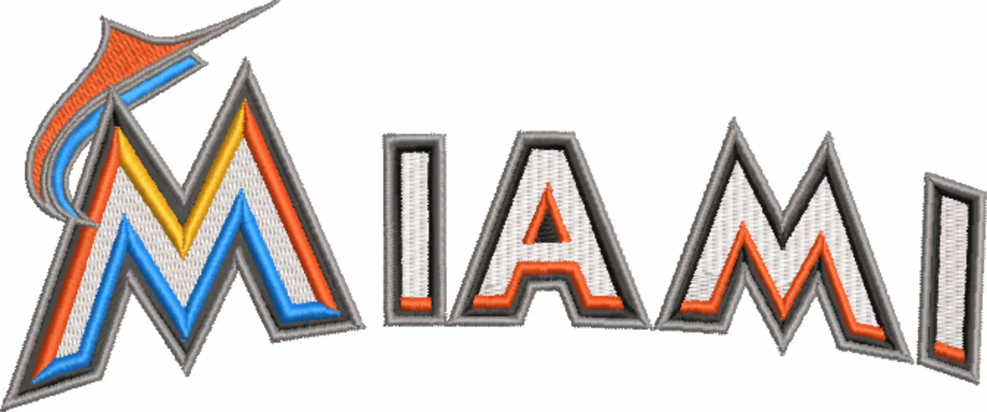 Miami Marlins - Major league Baseball logo - MLB embroidery machine pattern embroidery file - instant download — view 4
