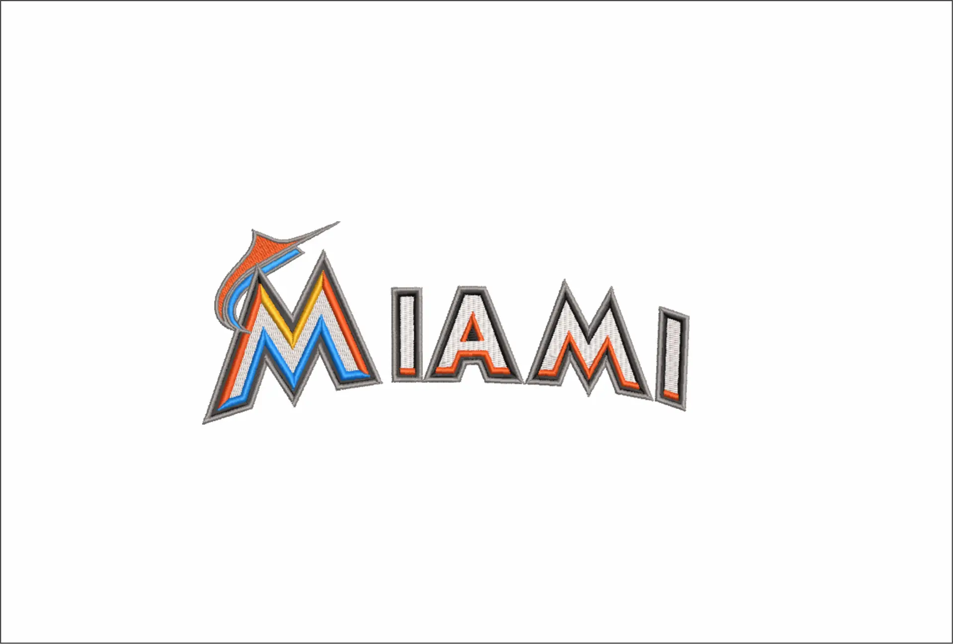 Miami Marlins - Major league Baseball logo - MLB embroidery machine pattern embroidery file - instant download