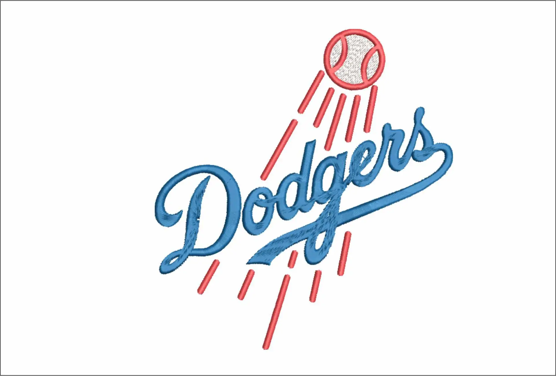 LA Dodgers - Major league Baseball logo 2024 World Series - MLB embroidery machine pattern embroidery file - instant download