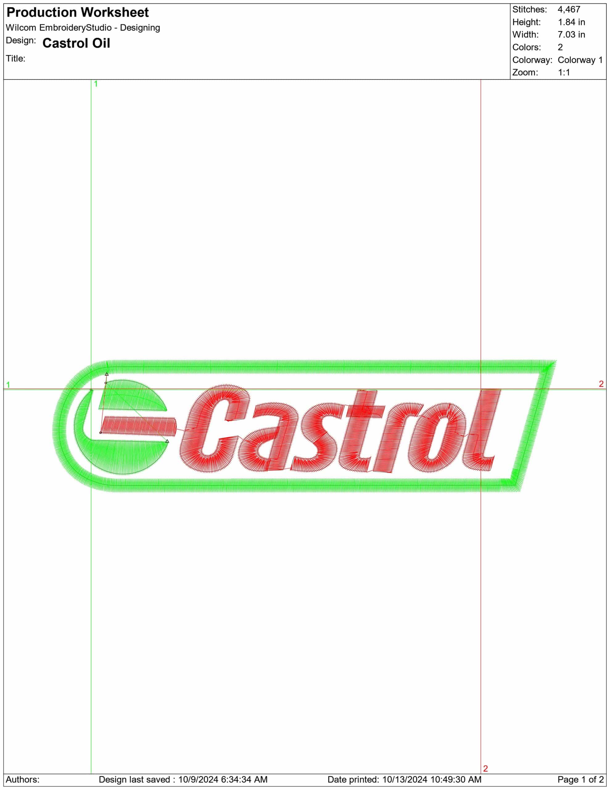 Castrol rental Nascar embroidery design -  Car embroidery design machine pattern - Car embroidery file - instant download (Copy) — view 2