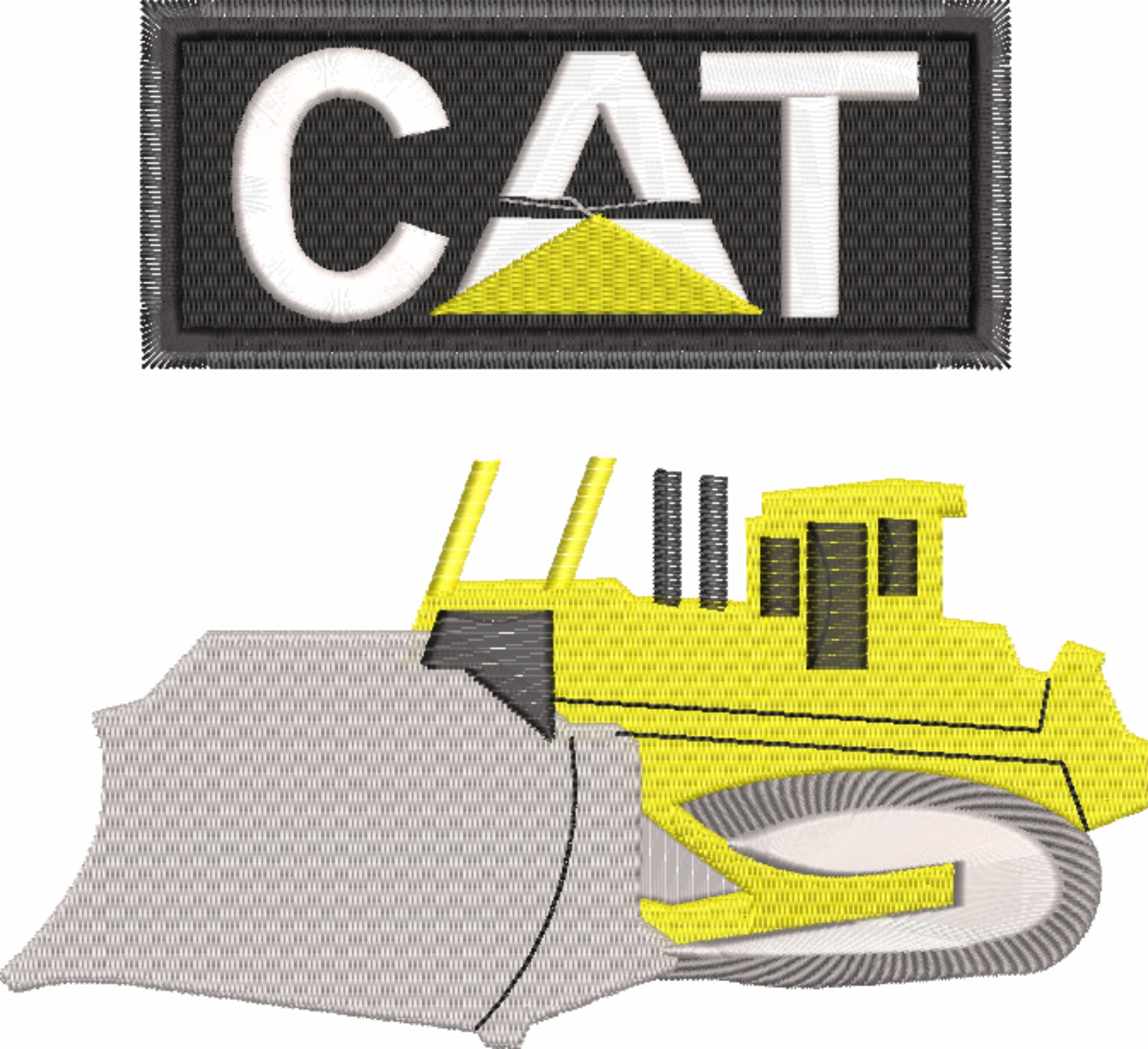 CAT Truck embroidery design -  Car embroidery design machine pattern - Car embroidery file - instant download