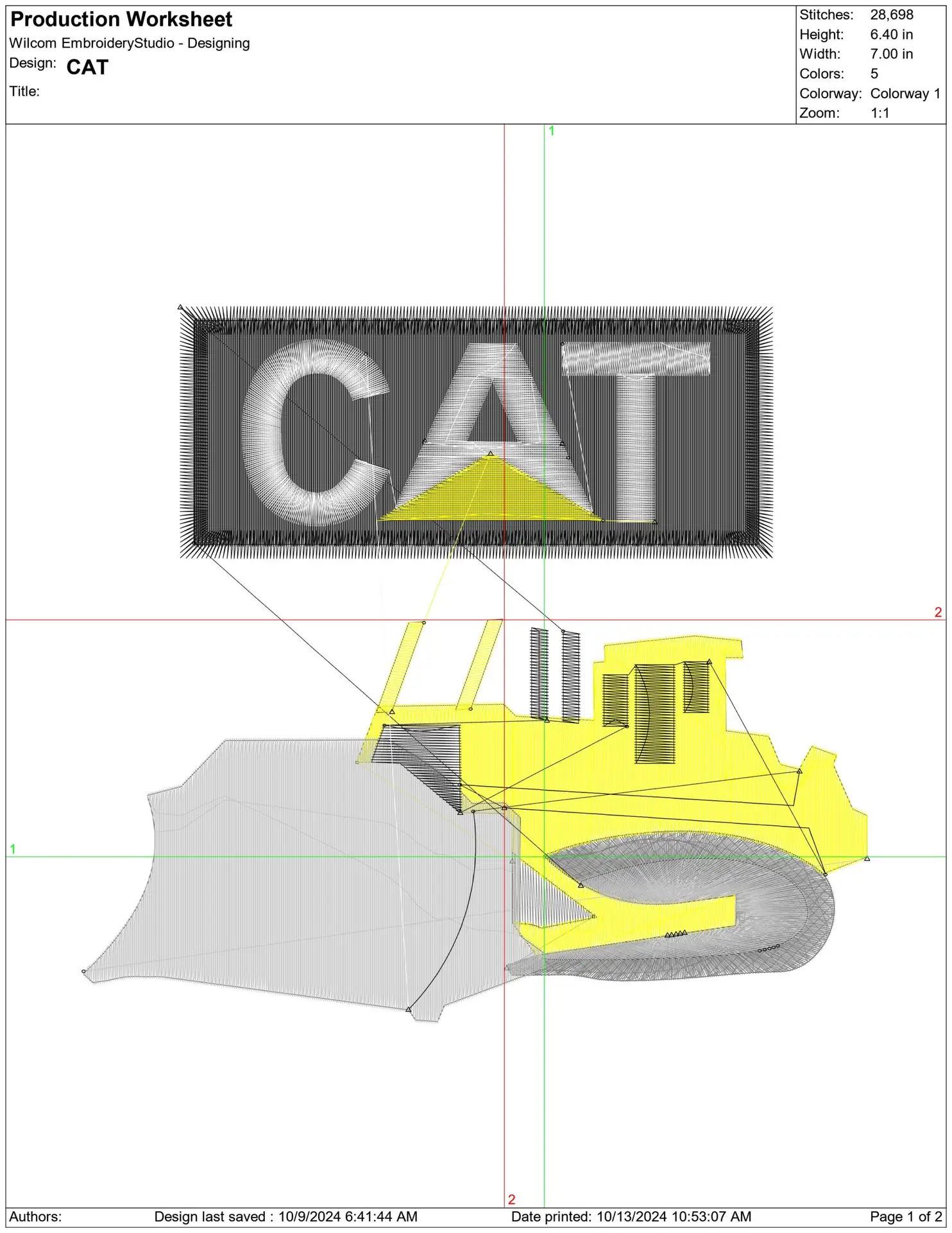 CAT Truck embroidery design -  Car embroidery design machine pattern - Car embroidery file - instant download — view 2
