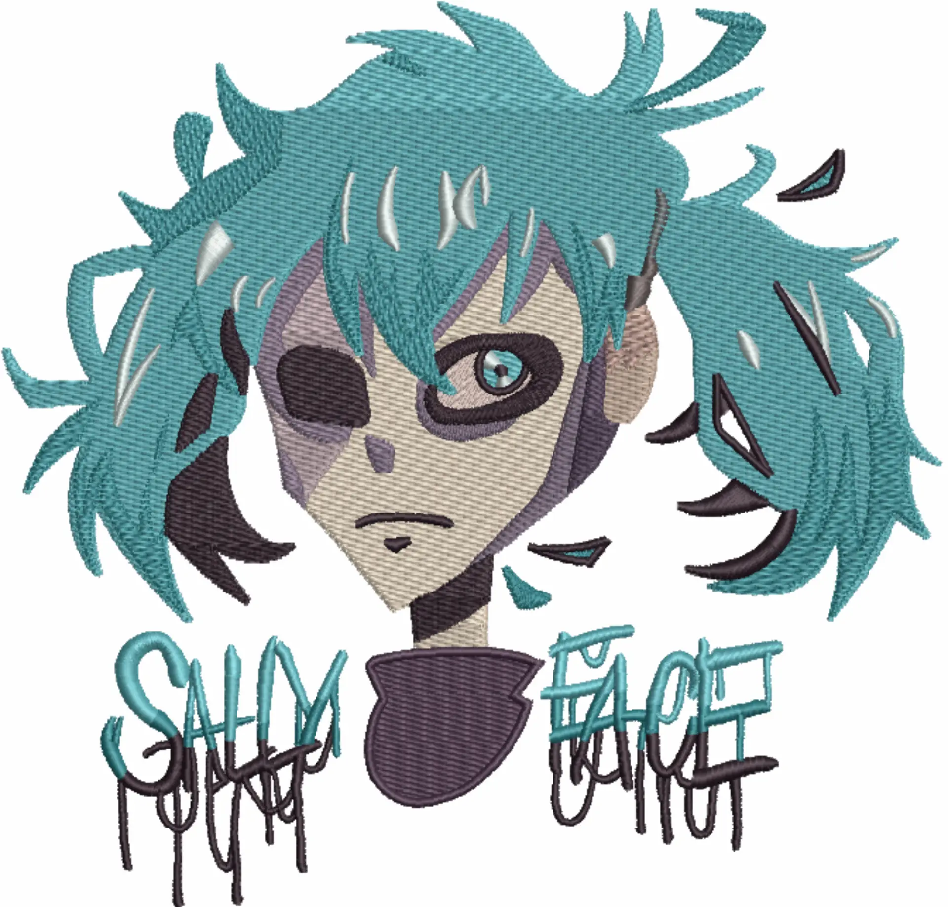 Sally Face - Anime embroidery design - embroidery file - instant download