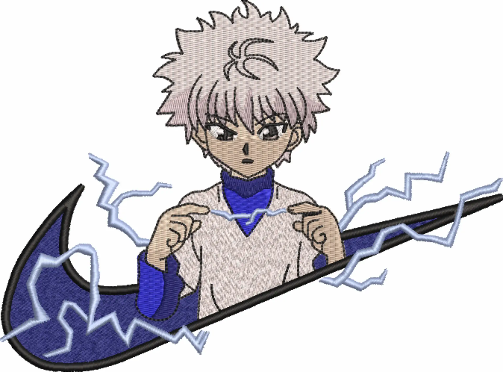 Nike Swoosh Kilua - Anime embroidery design - embroidery file - instant download — view 4