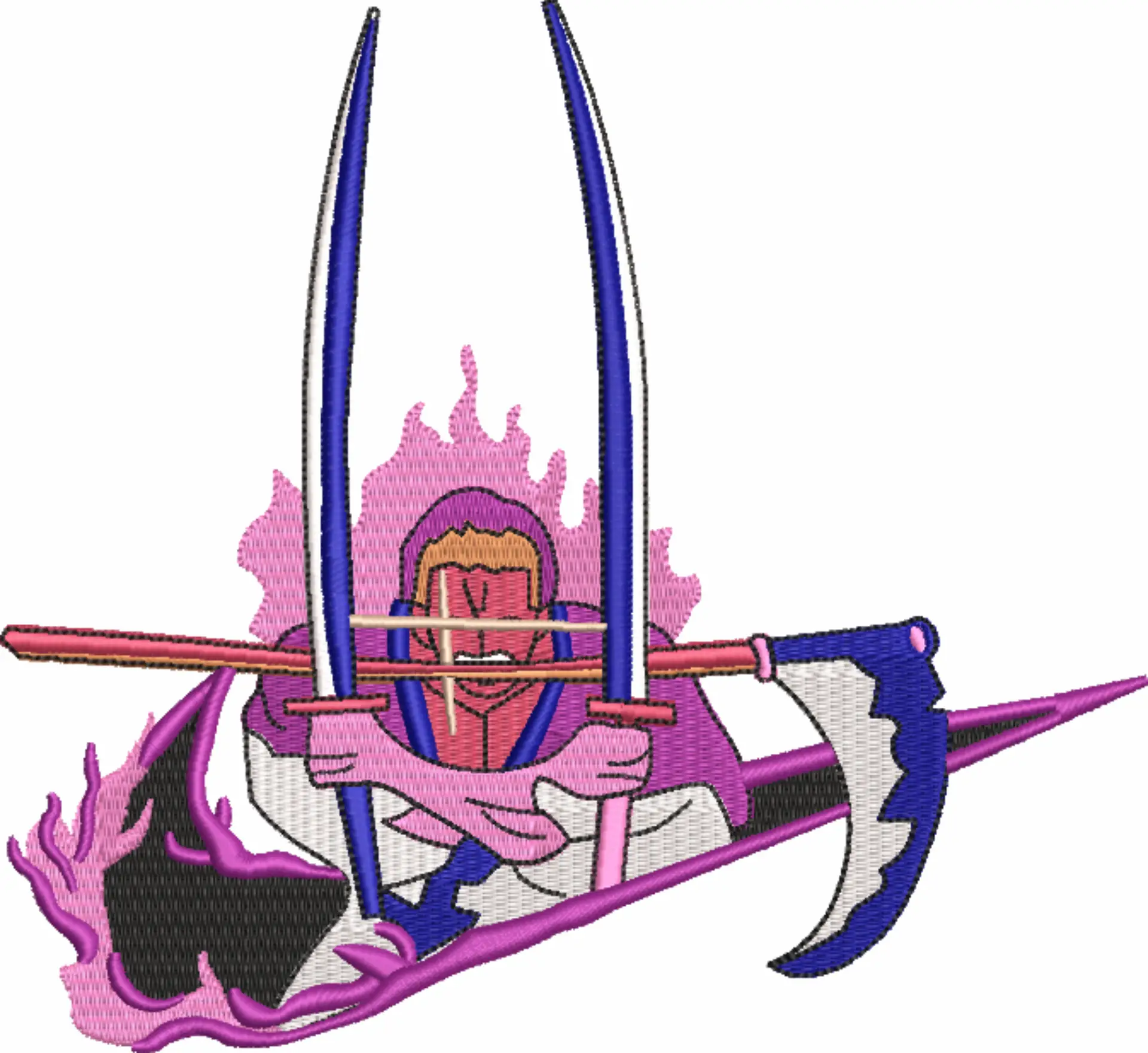 Nike Swoosh Zorro - Anime embroidery design - embroidery file - instant download — view 4
