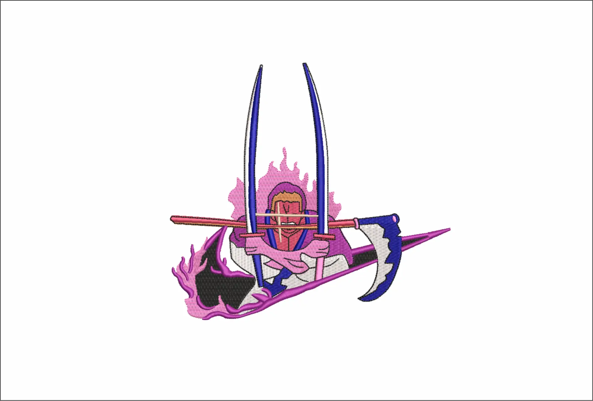 Nike Swoosh Zorro - Anime embroidery design - embroidery file - instant download