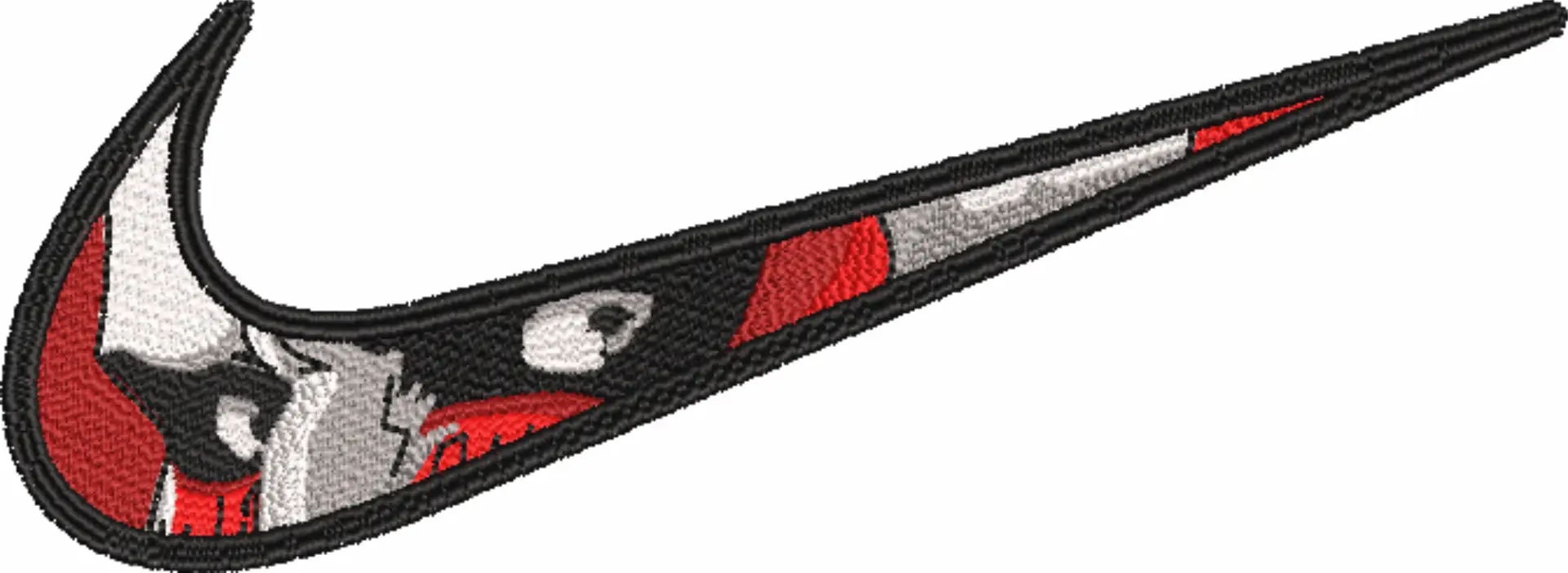Nike Swoosh Eyes - Anime embroidery design - embroidery file - instant download — view 4
