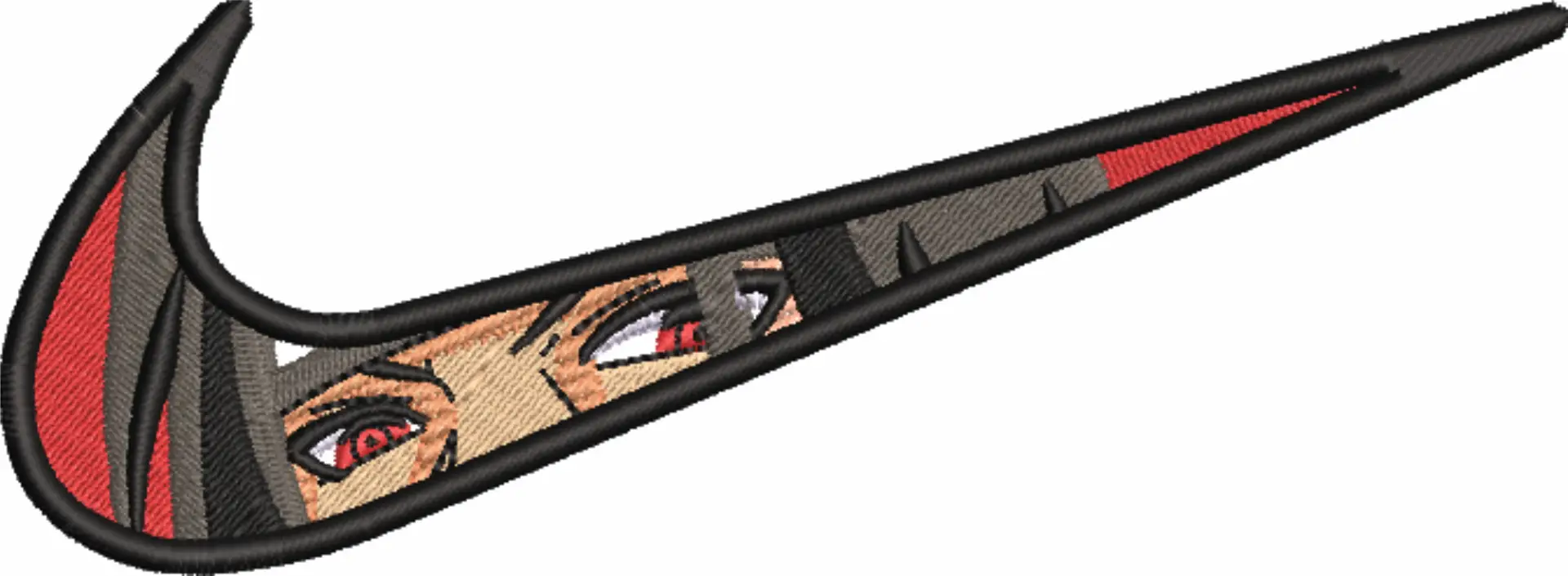 Nike Swoosh Itachi Eyes - Anime embroidery design - embroidery file - instant download — view 4
