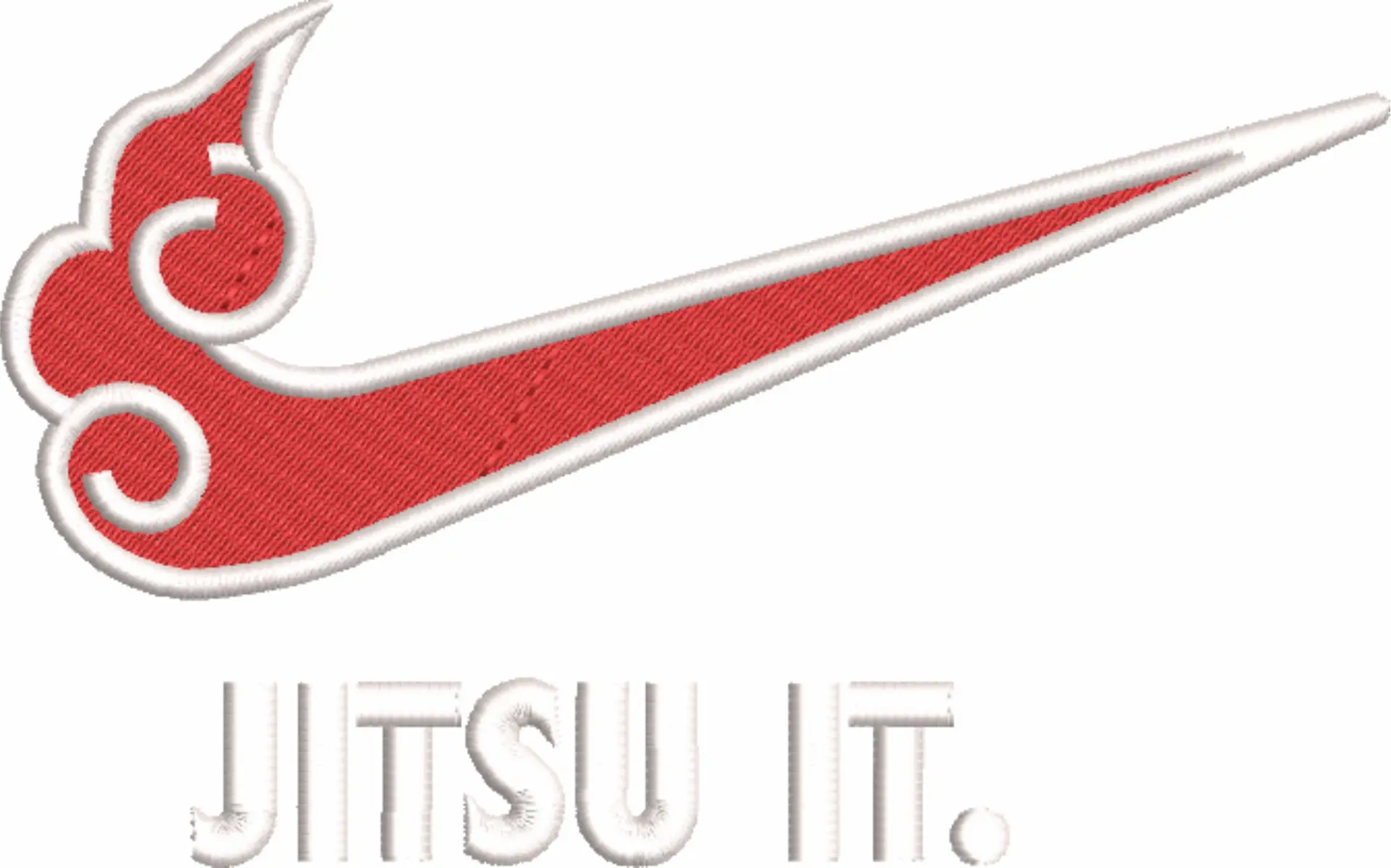 Nike Swoosh Jitsu It - Anime embroidery design - embroidery file - instant download — view 4