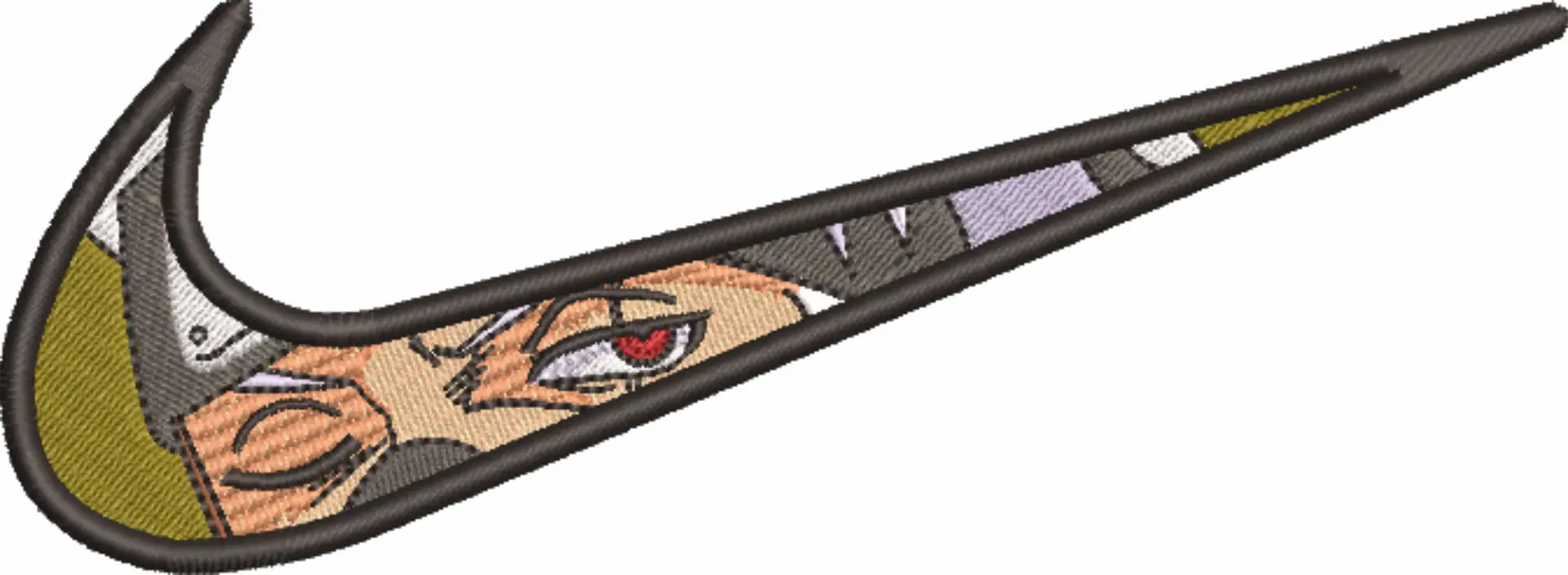 Nike Swoosh Kakashi - Anime embroidery design - embroidery file - instant download — view 4