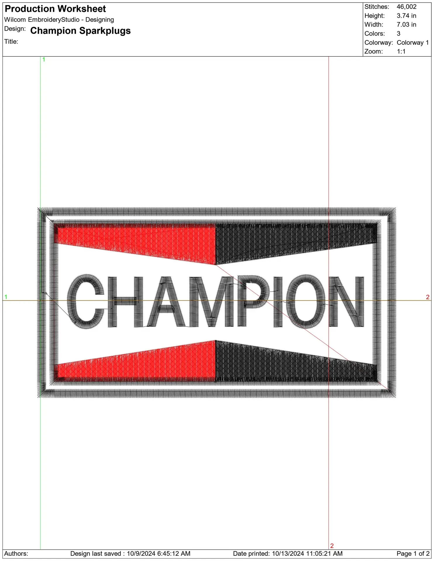 Champion Spark Plugs Logo embroidery design -  Car embroidery design machine pattern - Car embroidery file - instant download — view 2