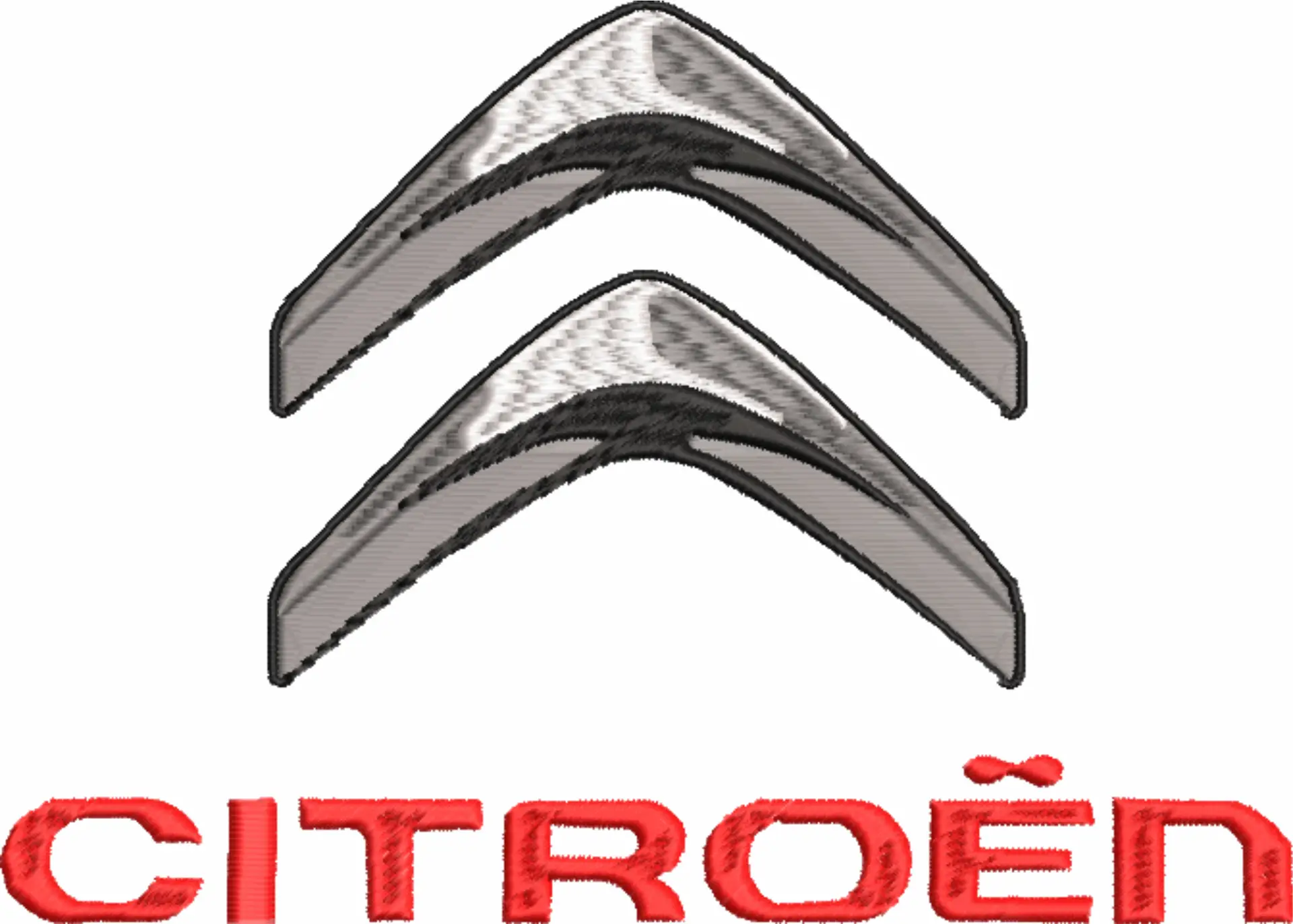 Citroen French Car Logo embroidery design -  Car embroidery design machine pattern - Car embroidery file - instant download — view 4
