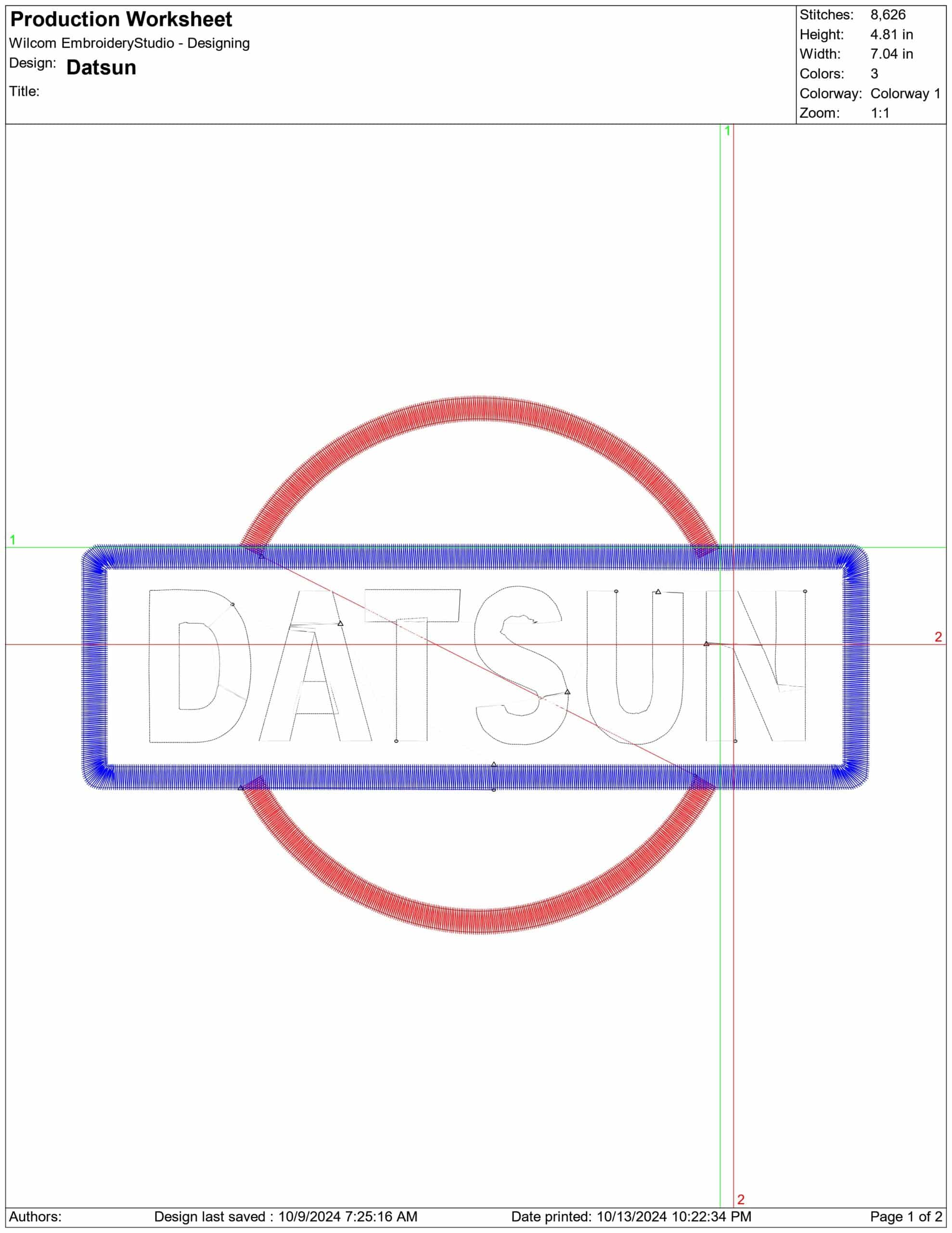 Datsun Car Logo embroidery design -  Car embroidery design machine pattern - Car embroidery file - instant download — view 2