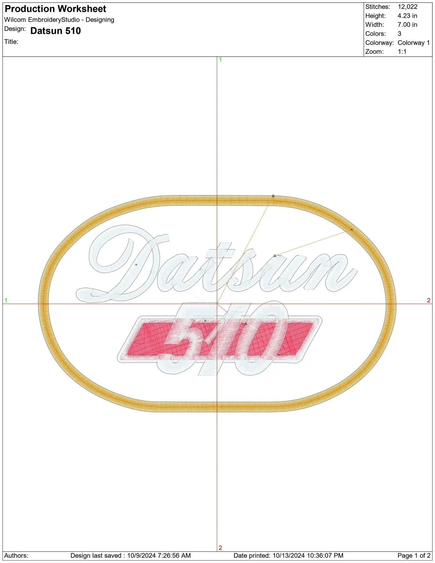 Datsun 510 Car Logo embroidery design -  Car embroidery design machine pattern - Car embroidery file - instant download 510 — view 2