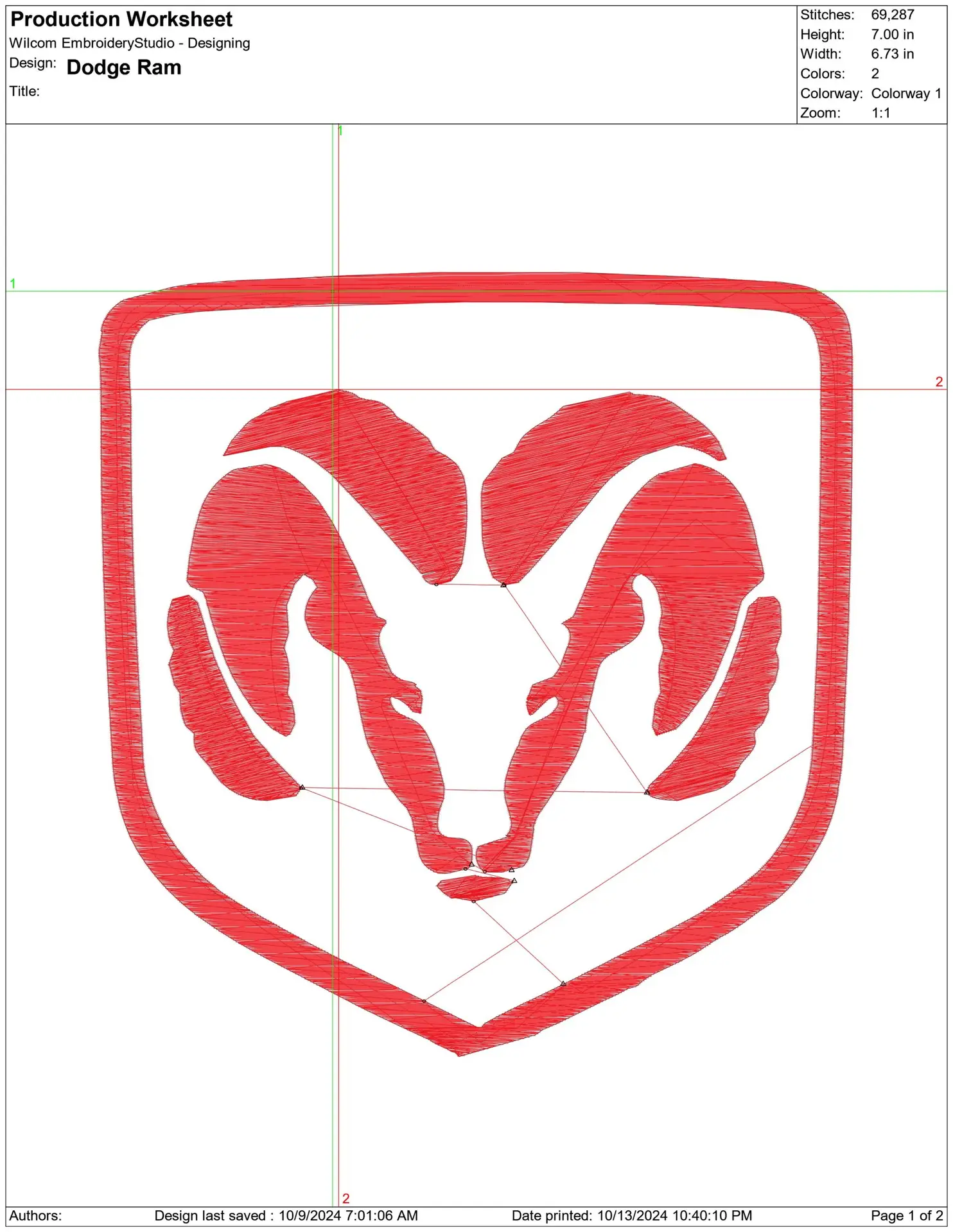 Dodge Ram Car Logo embroidery design -  Car embroidery design machine pattern - Car embroidery file - instant download — view 2