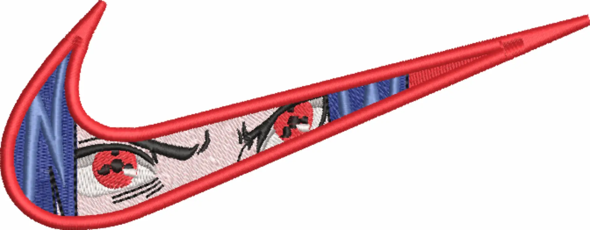 Nike Swoosh Naruto eyes - Anime embroidery design - embroidery file - instant download — view 4