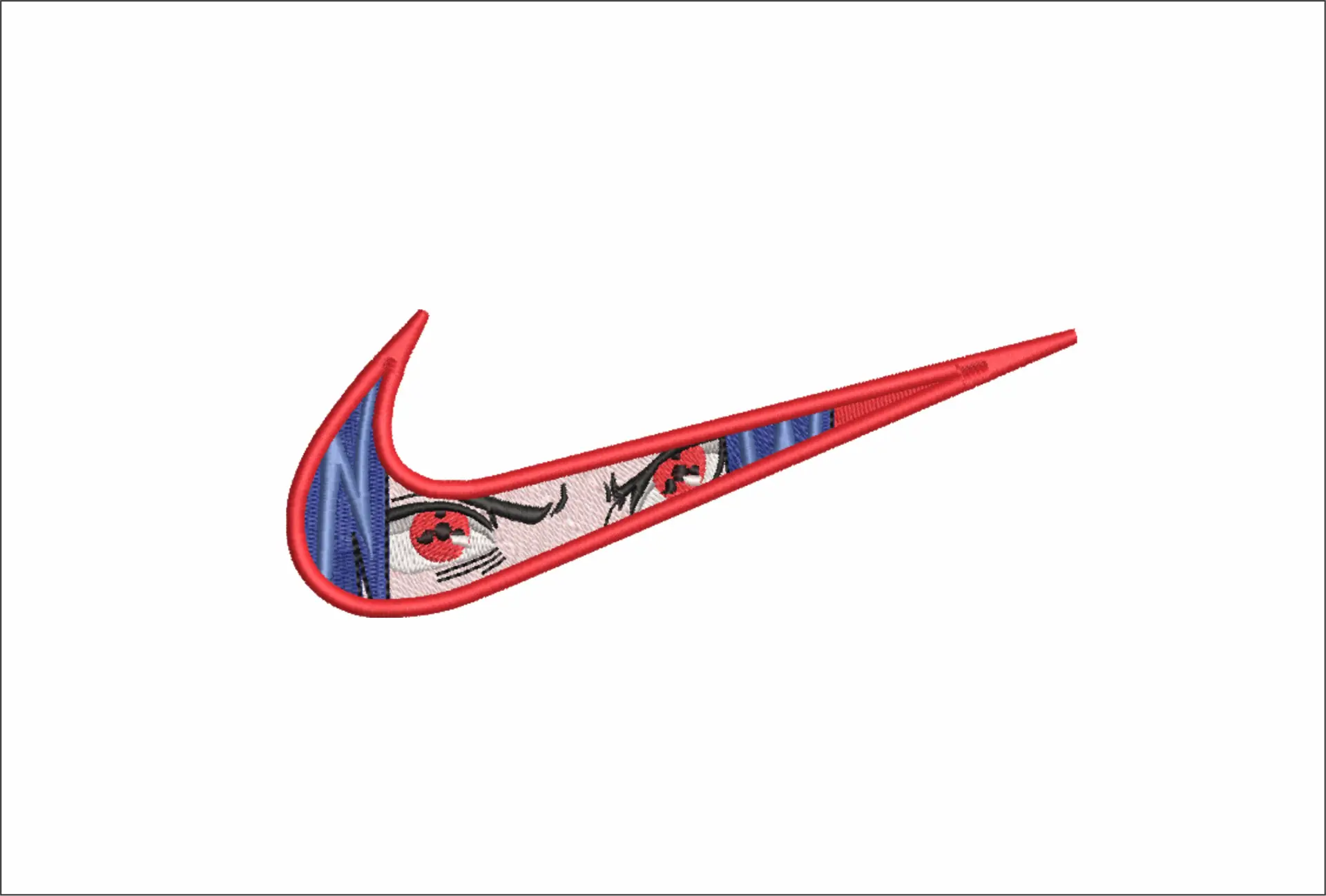 Nike Swoosh Naruto eyes - Anime embroidery design - embroidery file - instant download