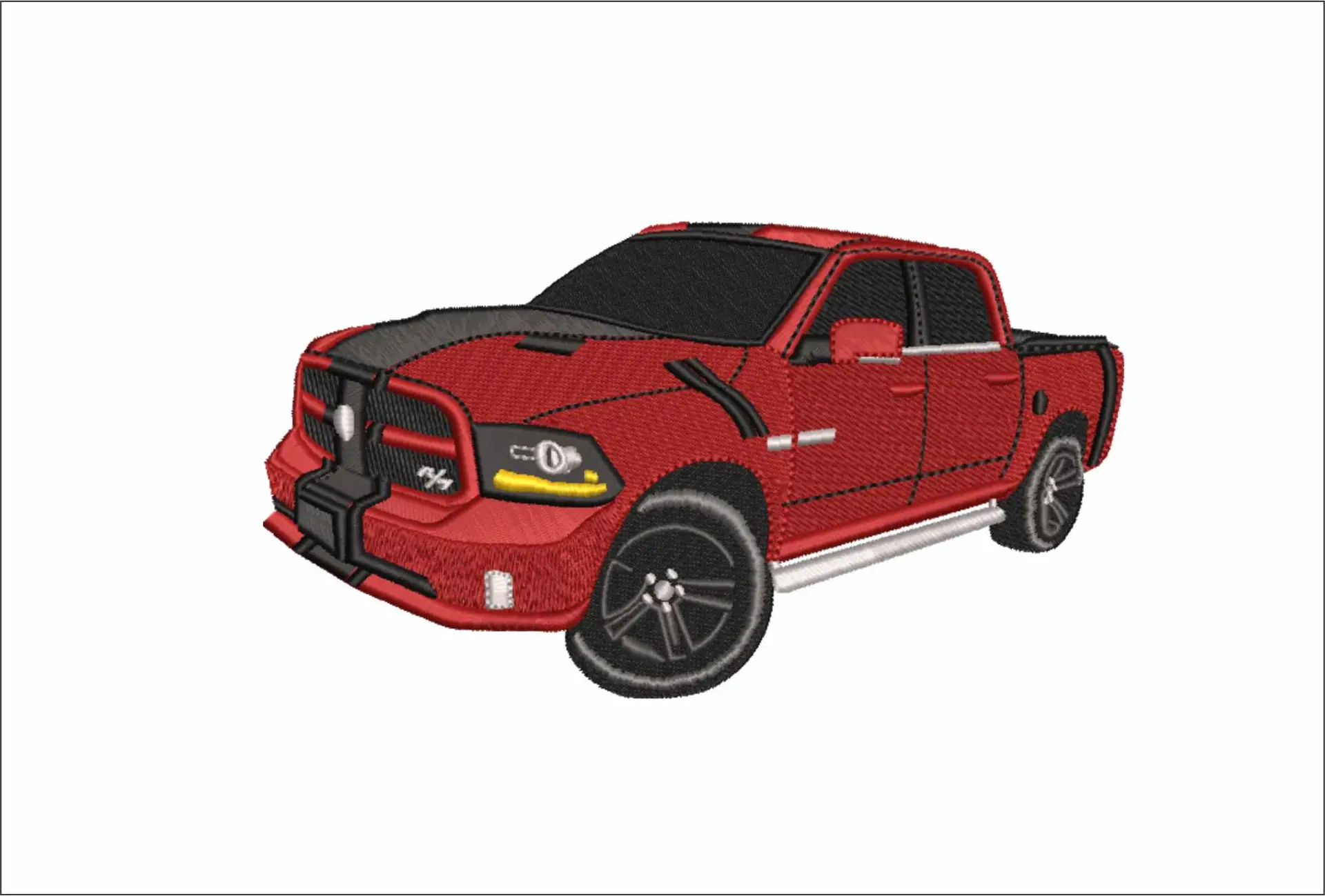 Dodge Ram Hemi RT Truck Car Logo embroidery design -  Car embroidery design machine pattern - Car embroidery file - instant download