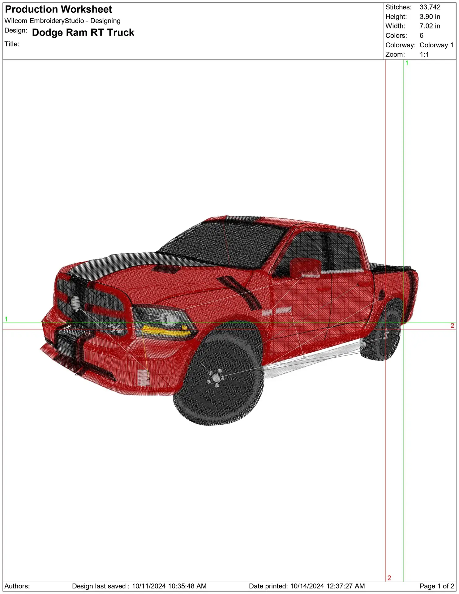 Dodge Ram Hemi RT Truck Car Logo embroidery design -  Car embroidery design machine pattern - Car embroidery file - instant download — view 2