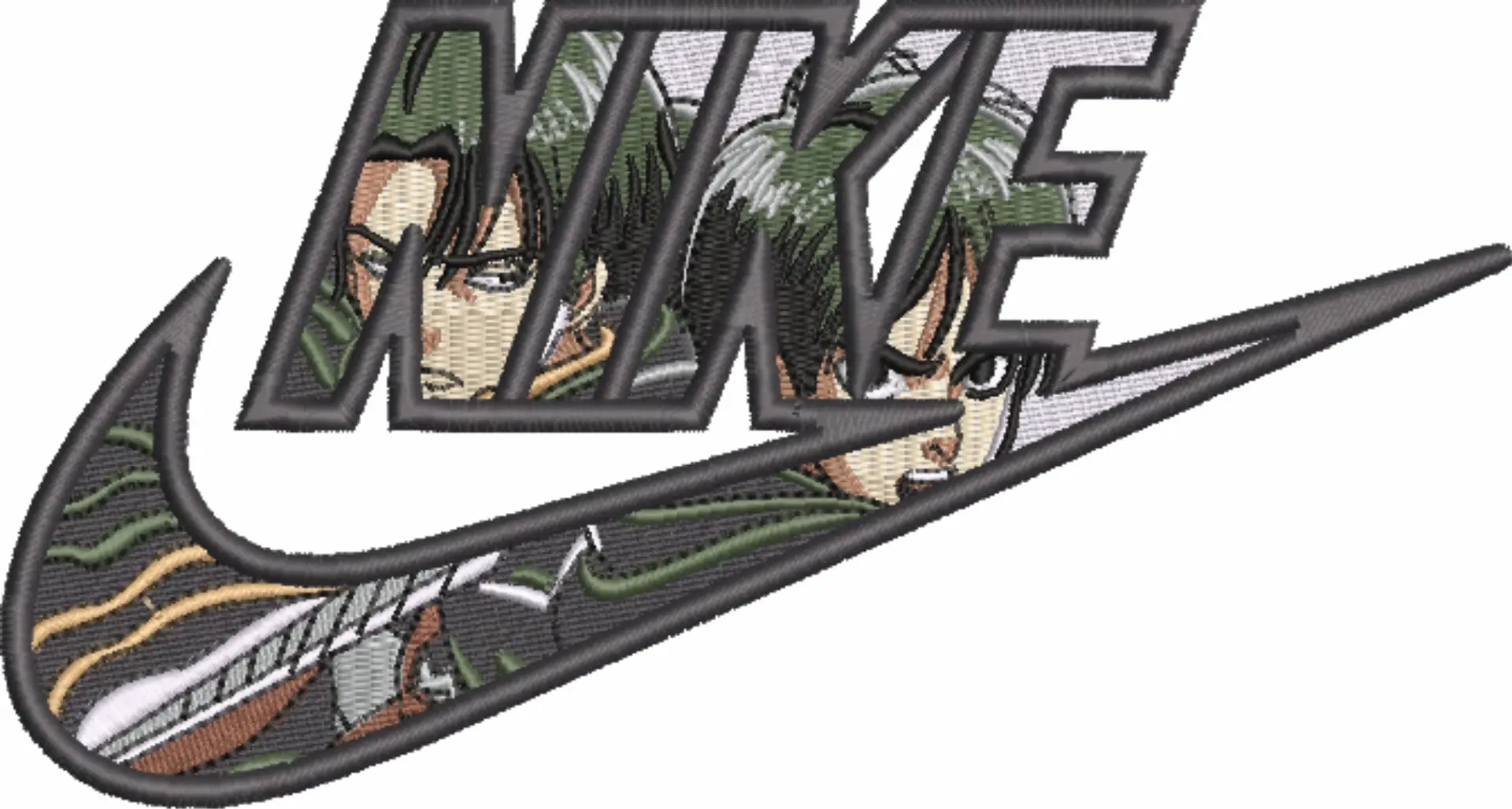 Nike Swoosh Mass Anime eyes - Anime embroidery design - embroidery file - instant download — view 4