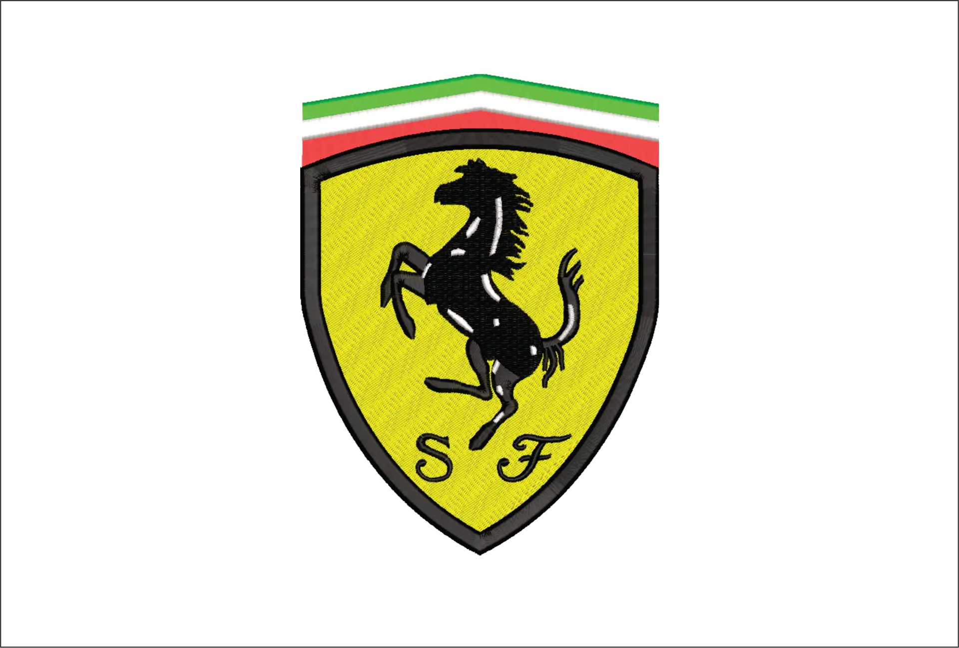 Ferrari Car Logo embroidery design - Car embroidery design machine pattern - Car embroidery file - instant download
