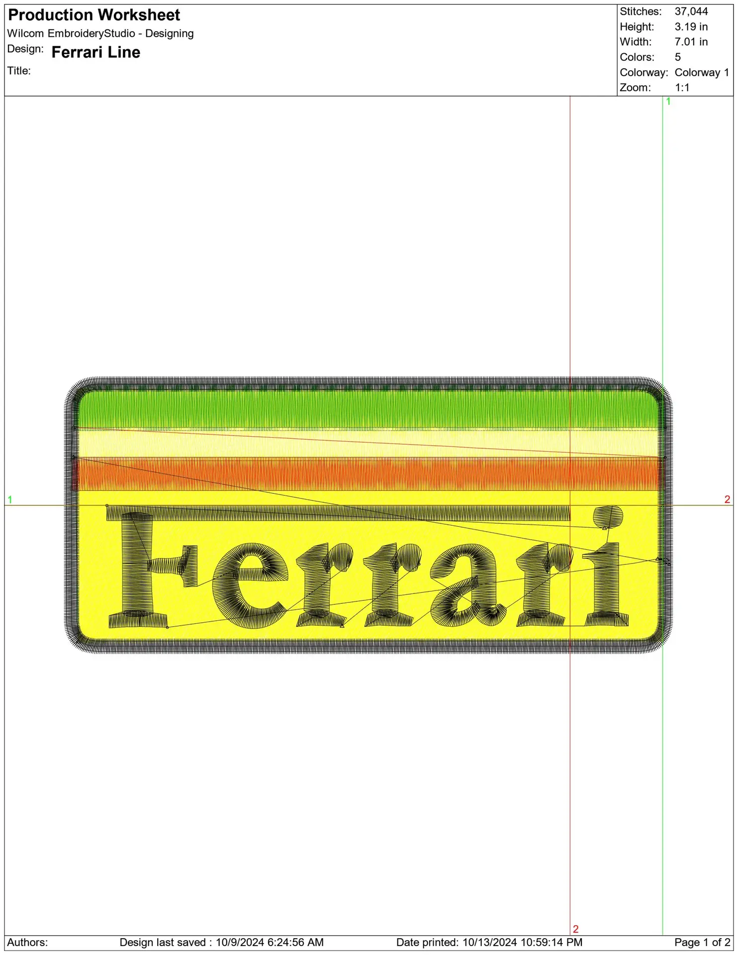 Ferrari Italy Car Logo embroidery design -  Car embroidery design machine pattern - Car embroidery file - instant download — view 2