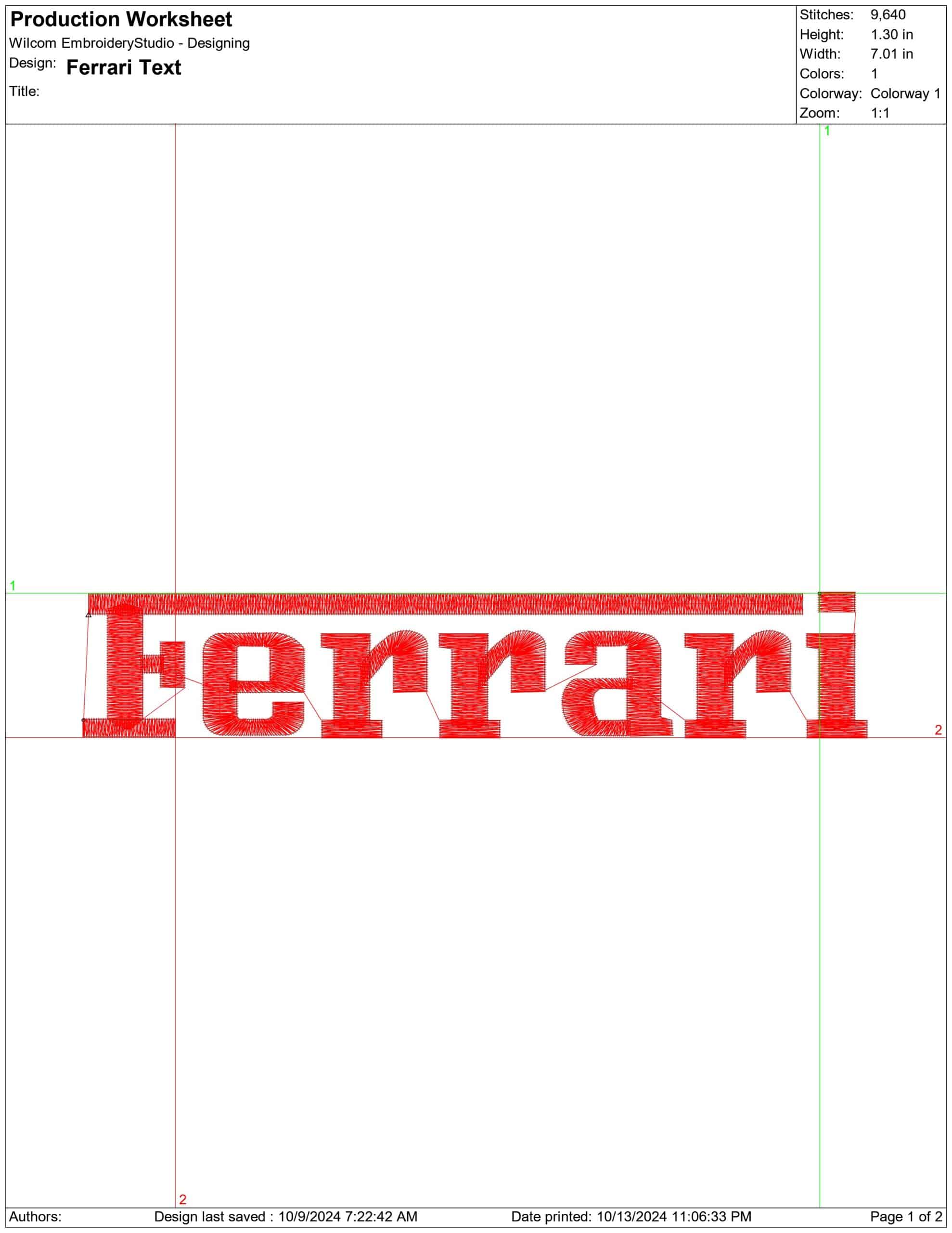 Ferrari Text Italy Car Logo embroidery design -  Car embroidery design machine pattern - Car embroidery file - instant download — view 2