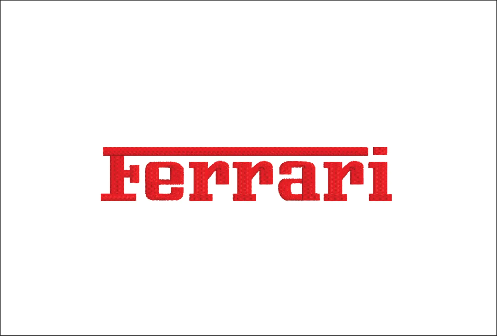 Ferrari Text Italy Car Logo embroidery design - Car embroidery design machine pattern - Car embroidery file - instant download