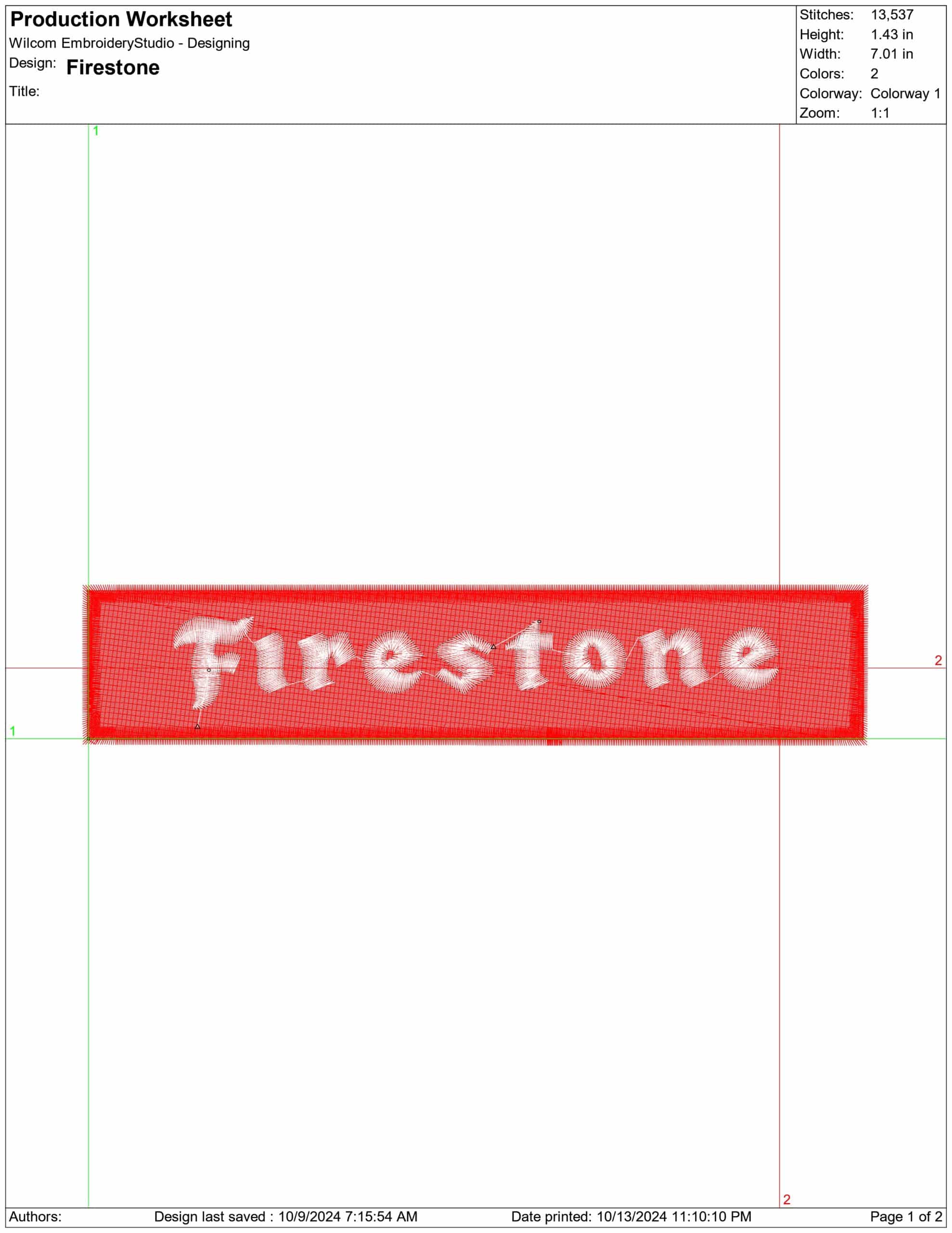 Firestone Logo embroidery design -  Car embroidery design machine pattern - Car embroidery file - instant download — view 2