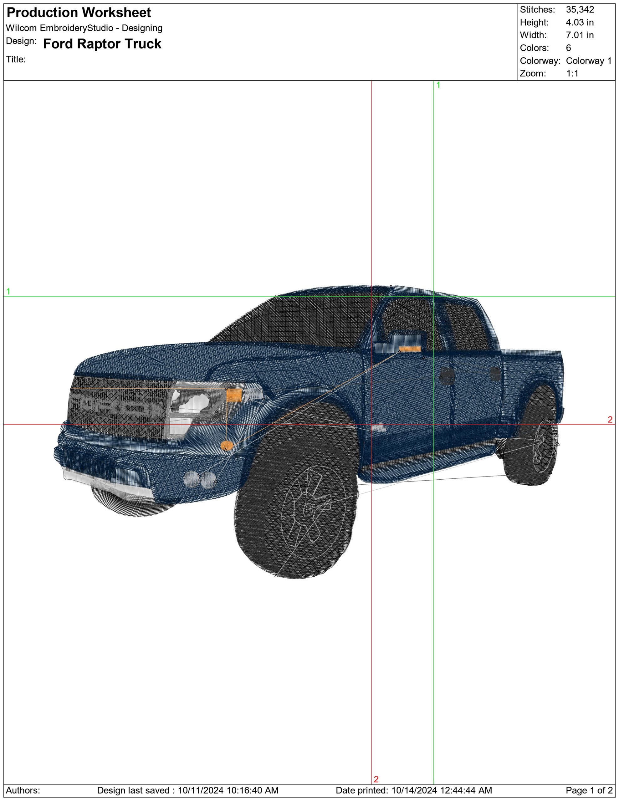 Ford Raptor Truck Logo embroidery design -  Car embroidery design machine pattern - Car embroidery file - instant download — view 2