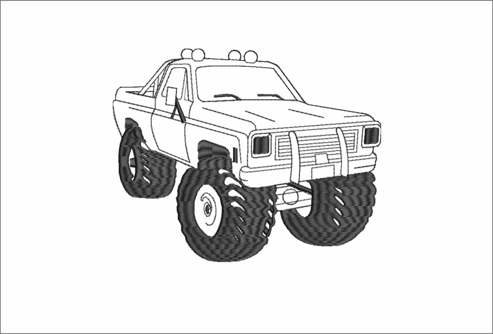 High lift truck embroidery design -  Car embroidery design machine pattern - Car embroidery file - instant download