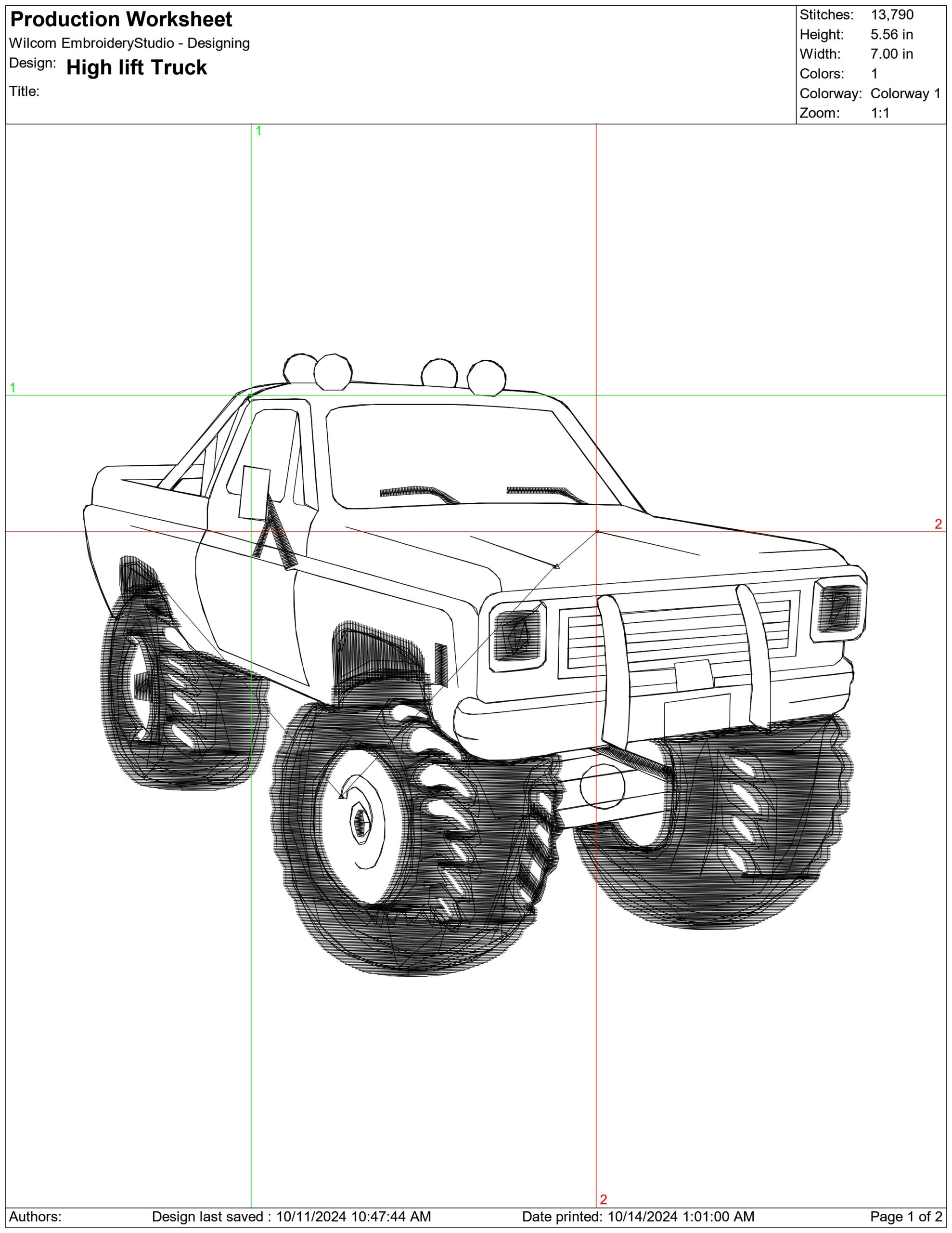 High lift truck embroidery design -  Car embroidery design machine pattern - Car embroidery file - instant download — view 2