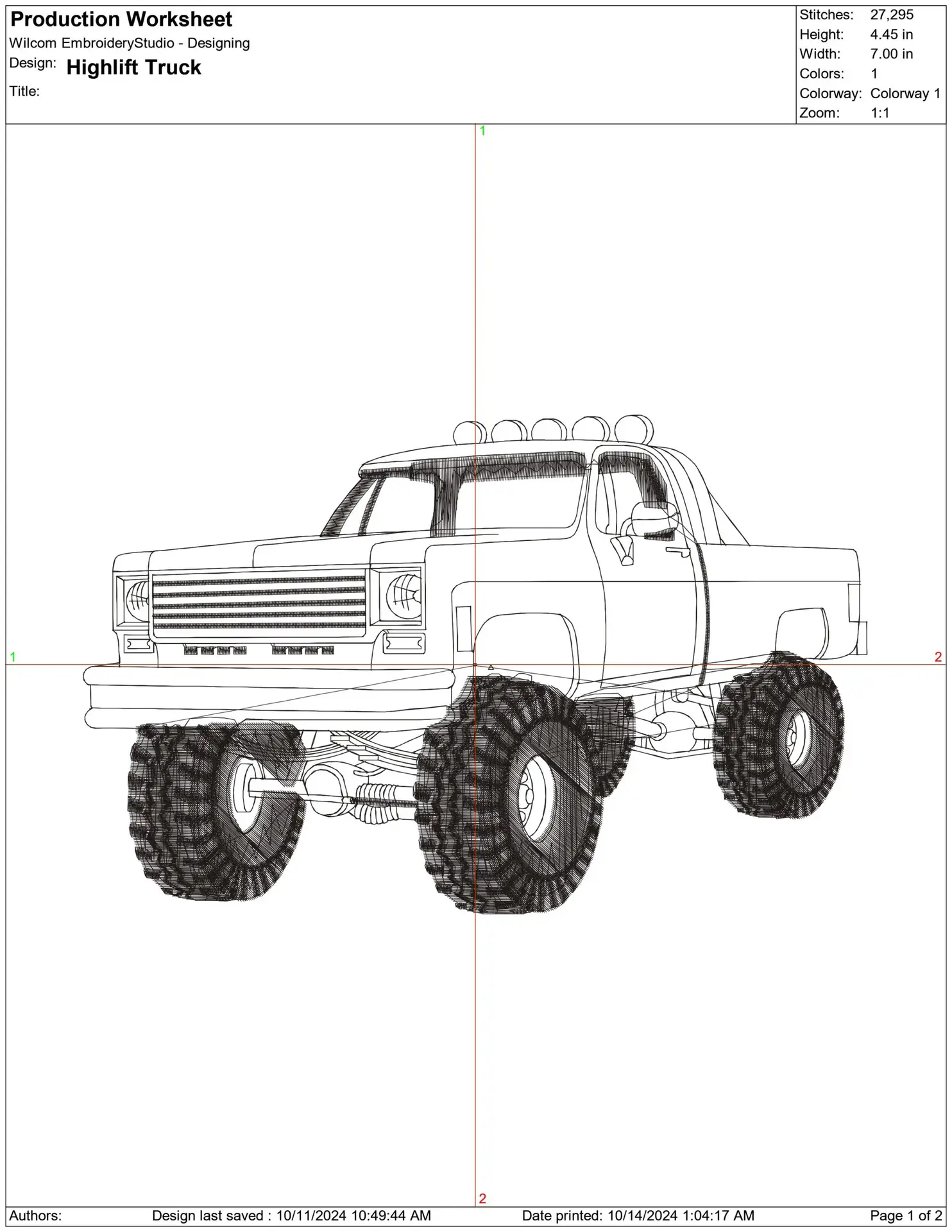 Highlift truck embroidery design -  Car embroidery design machine pattern - Car embroidery file - instant download — view 2