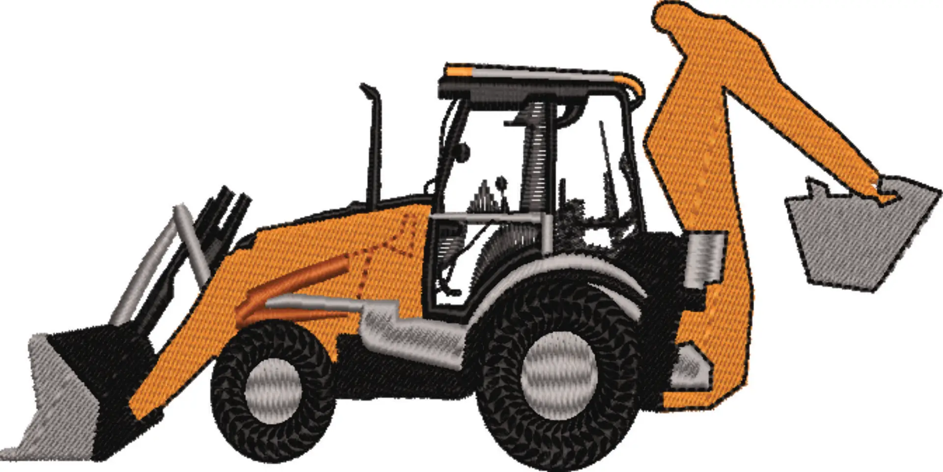 JCB Digger embroidery design -  Car embroidery design machine pattern - Car embroidery file - instant download — view 4