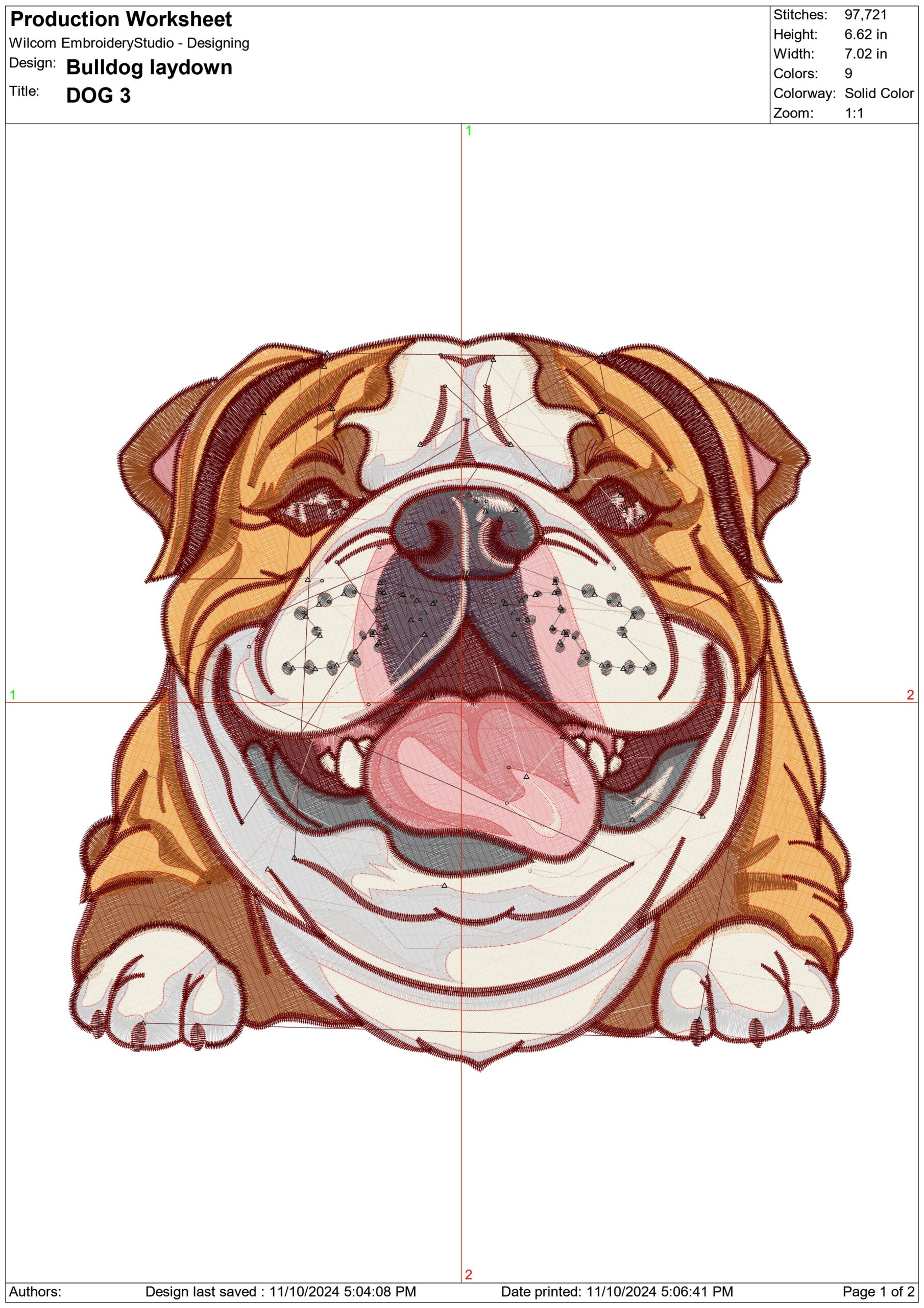 Bulldog Laying down - dog embroidery designs - embroidery file - instant download — view 2