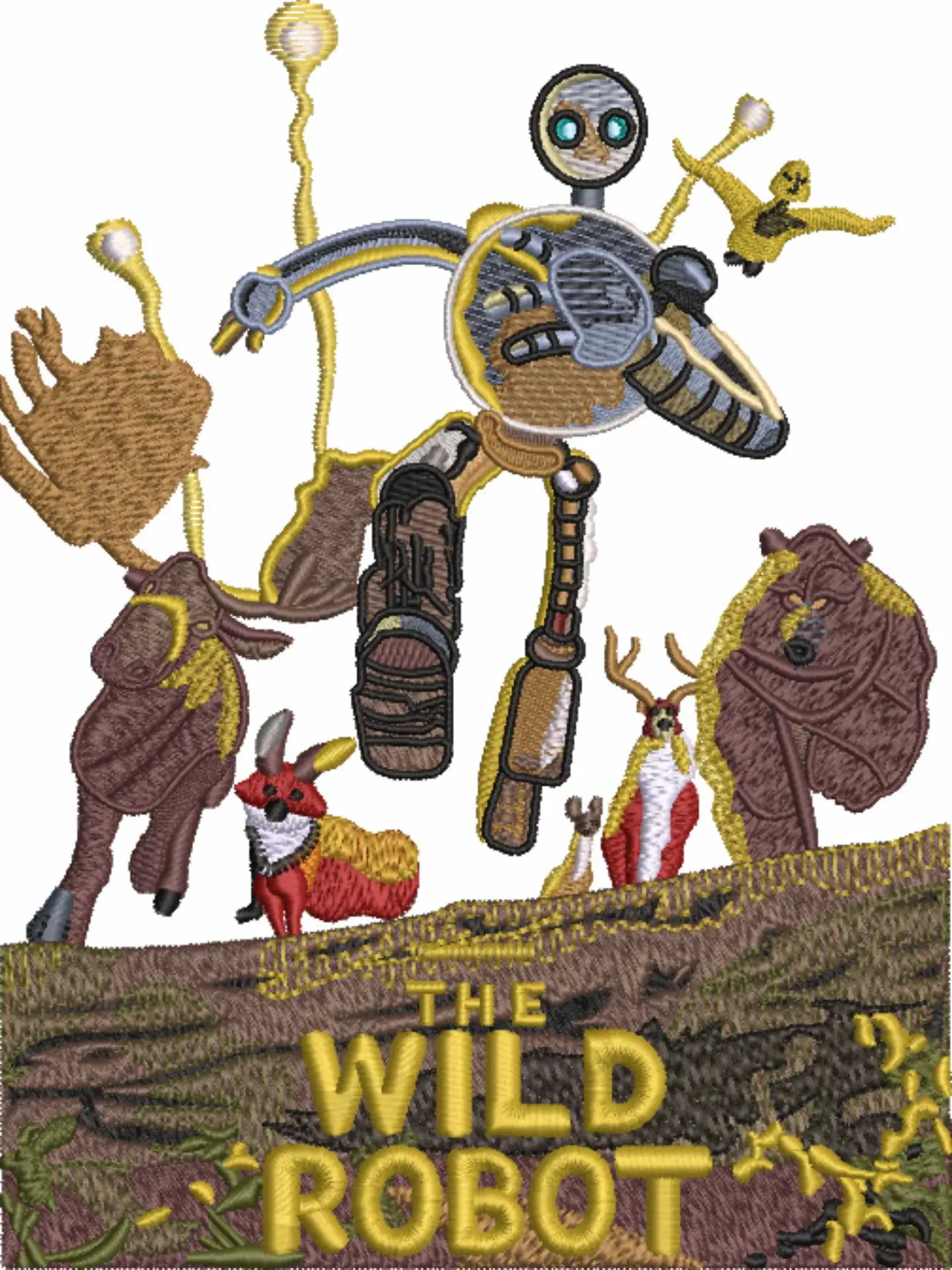 The Wild Robot Explosion - Cartoon embroidery designs - embroidery file - instant download — view 5