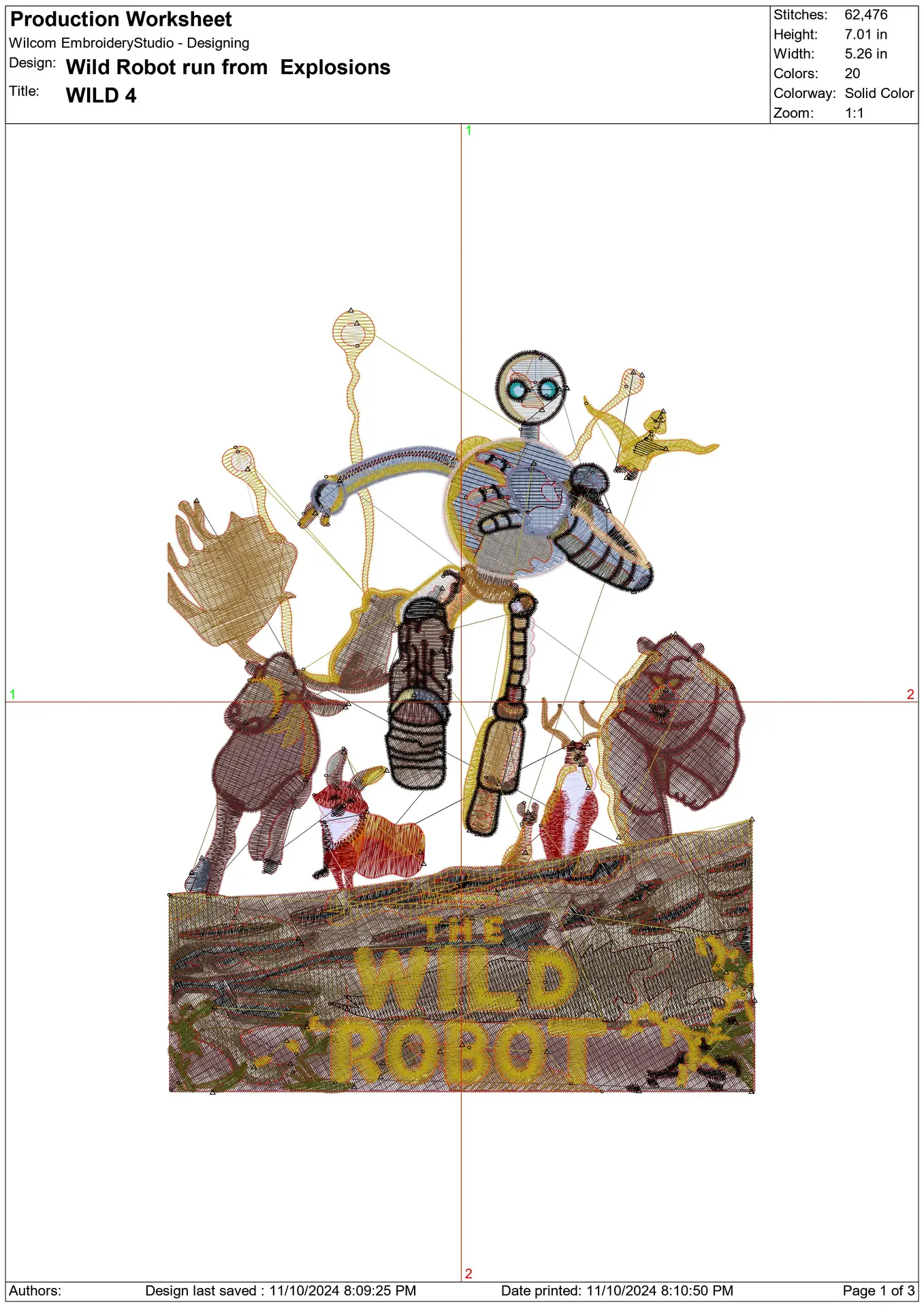 The Wild Robot Explosion - Cartoon embroidery designs - embroidery file - instant download — view 2