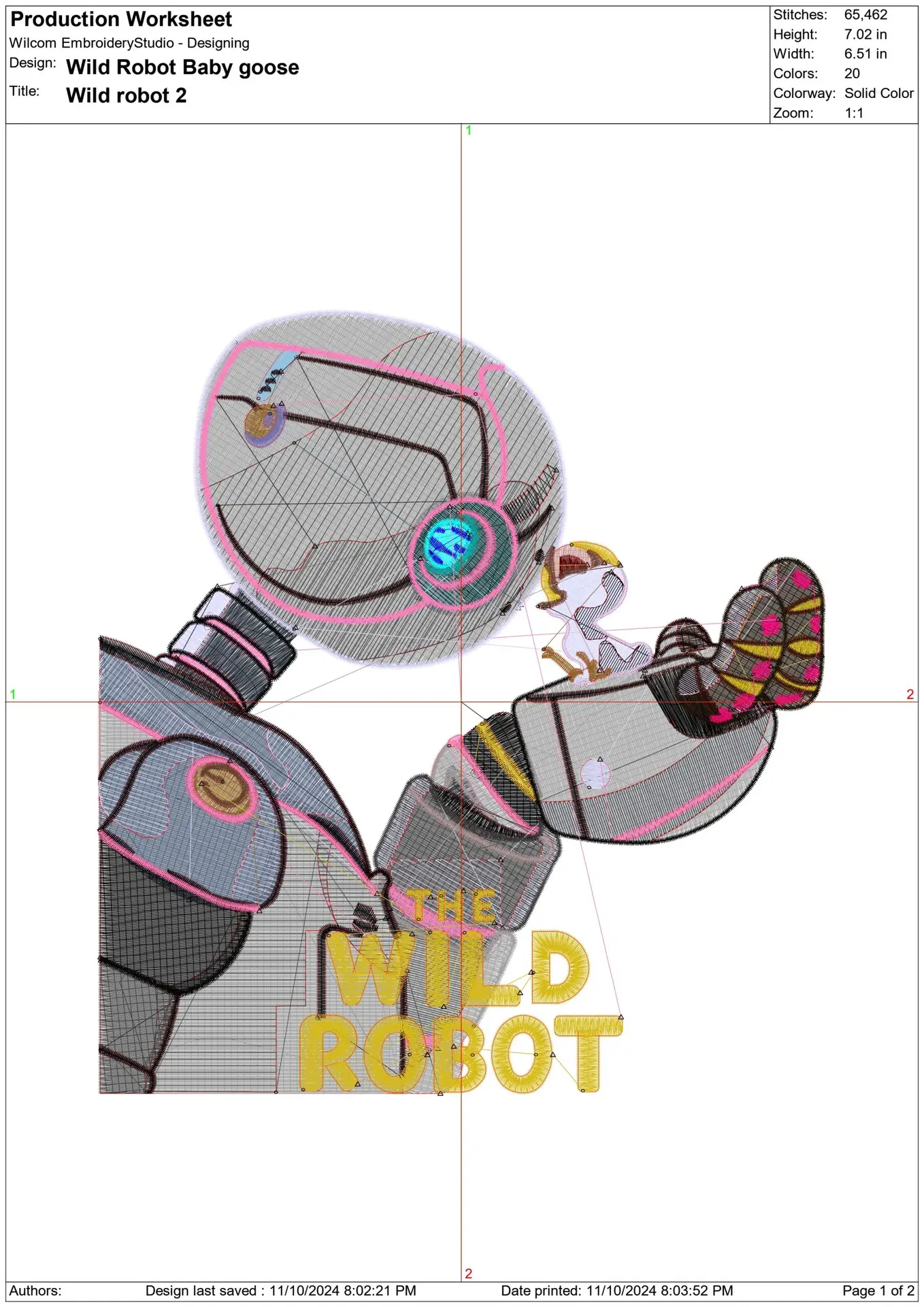 The Wild Robot Baby Goose - Cartoon embroidery designs - embroidery file - instant download — view 2